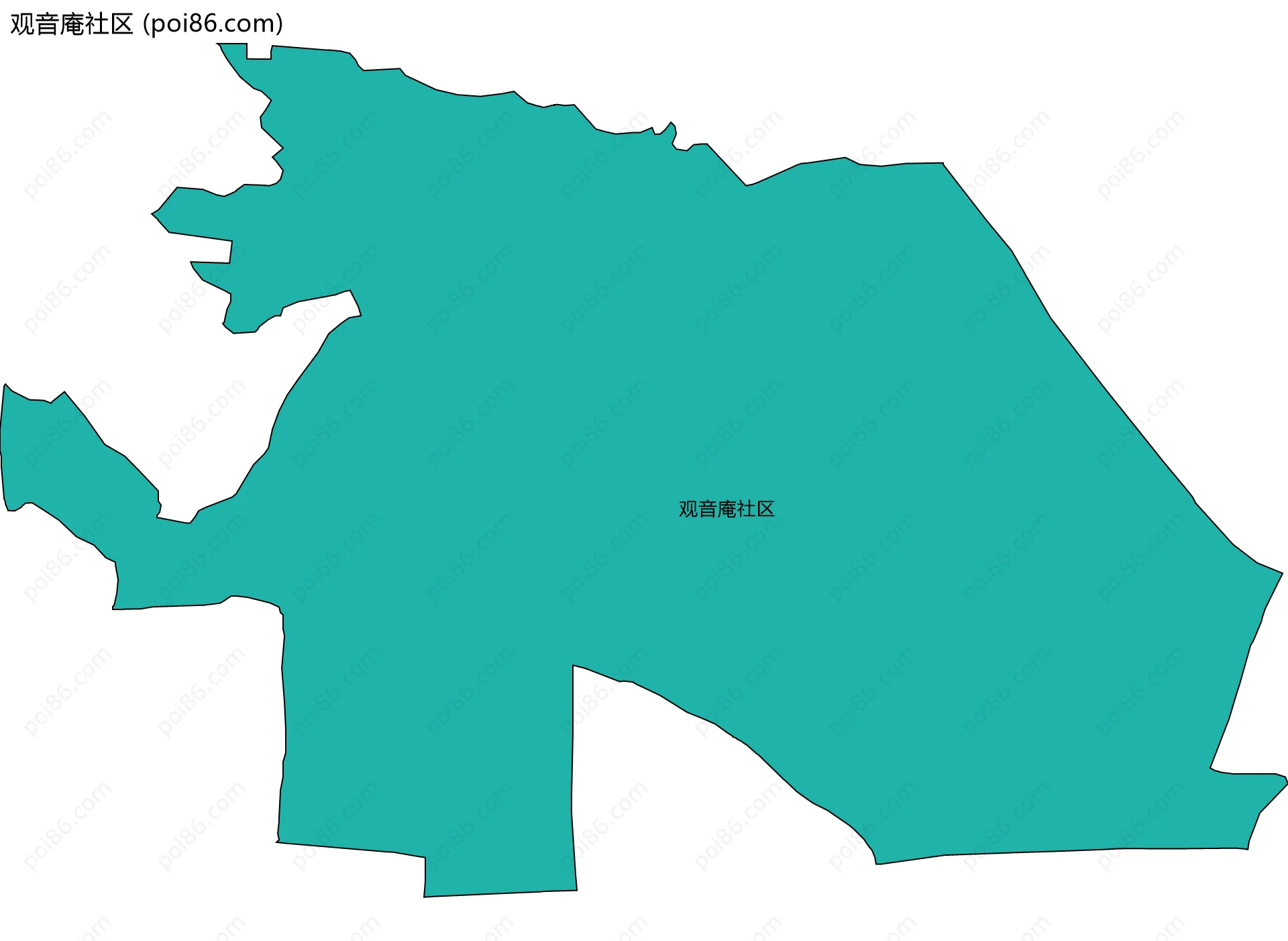 观音庵社区边界地图