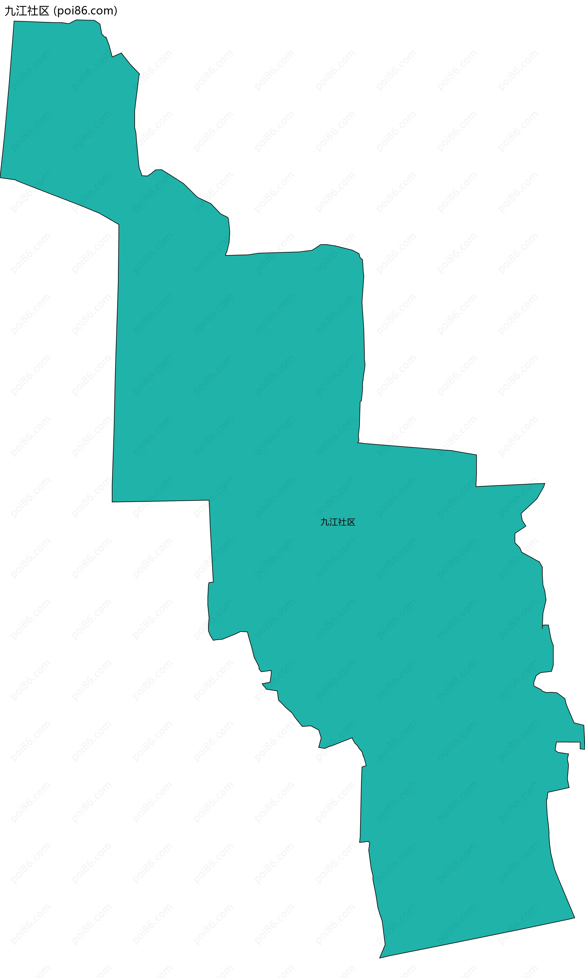 九江社区边界地图
