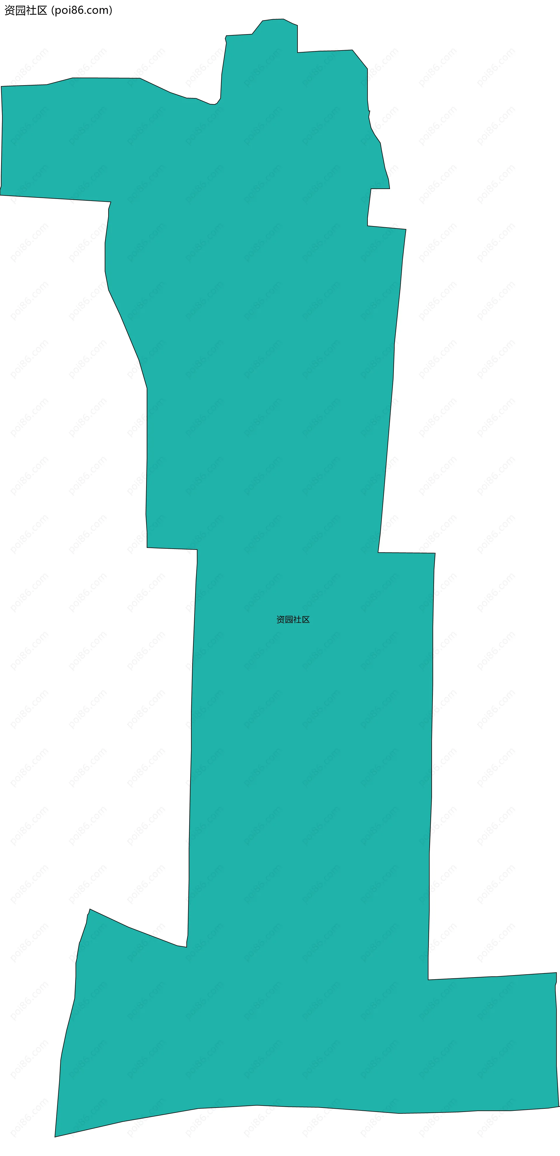 资园社区边界地图