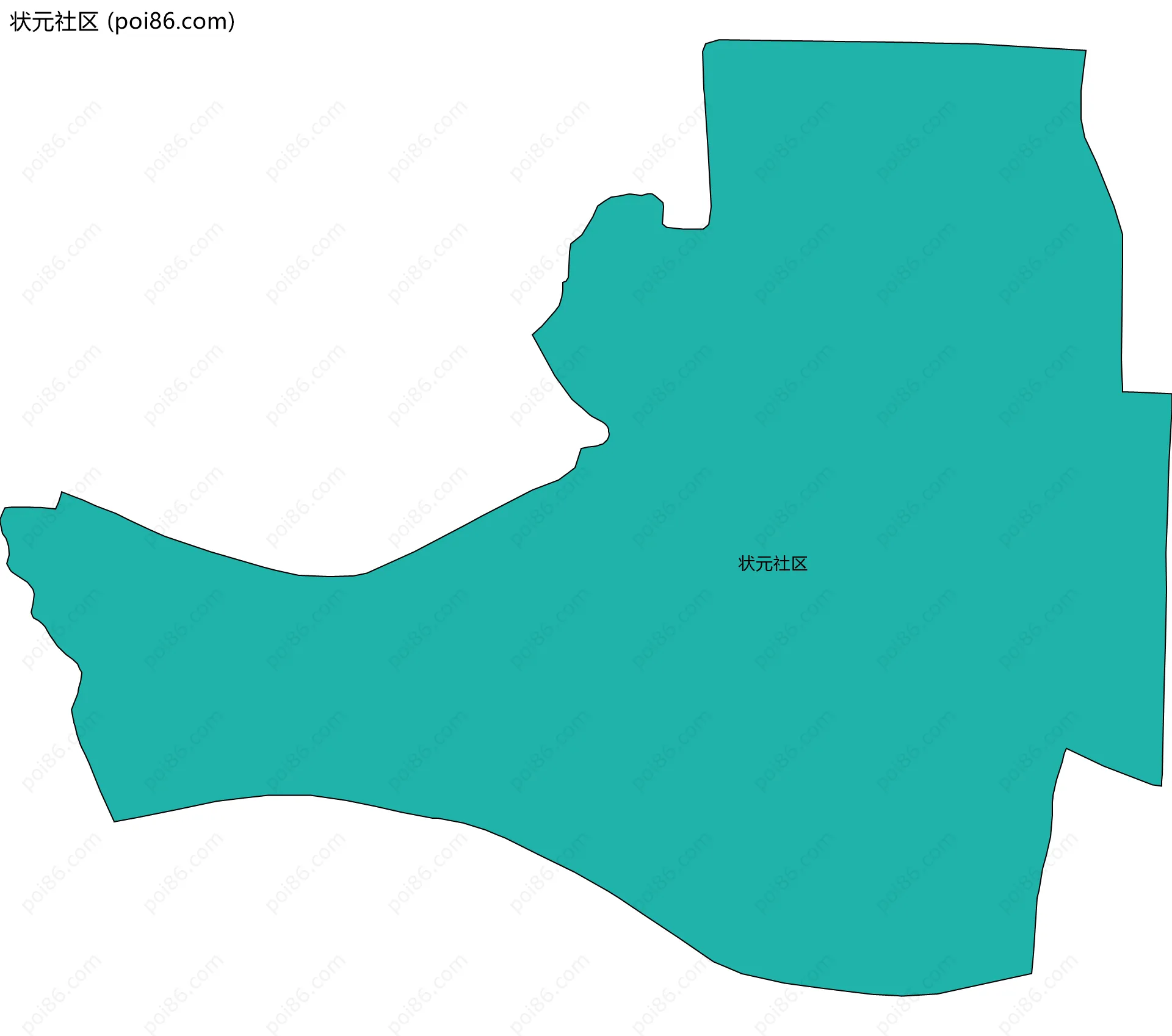状元社区边界地图