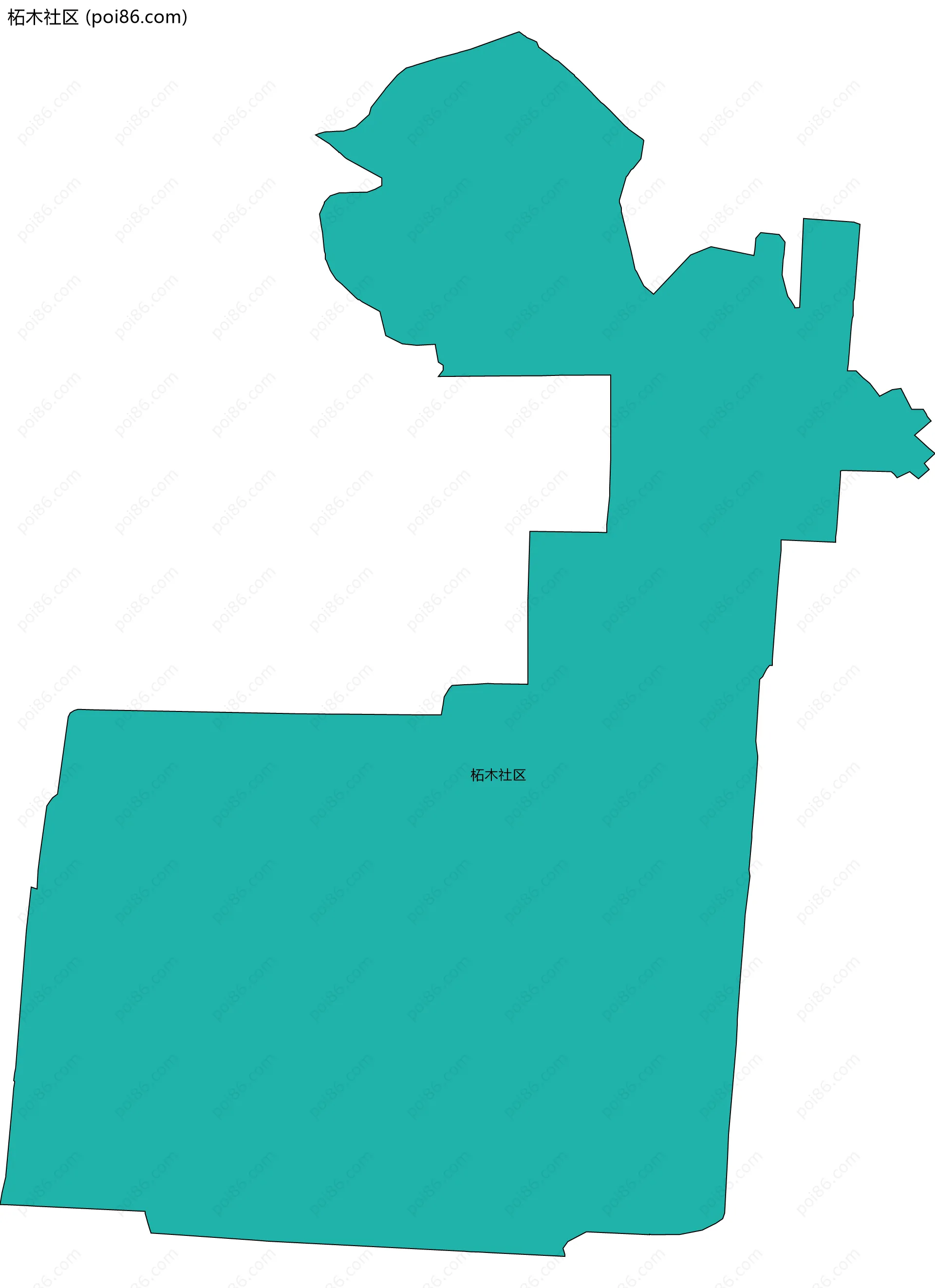 柘木社区边界地图