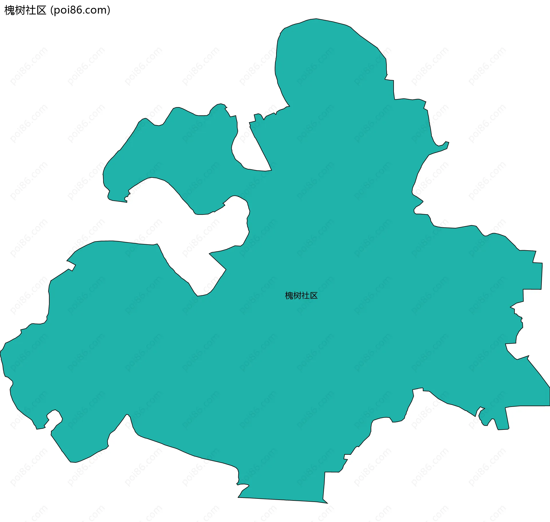 槐树社区边界地图