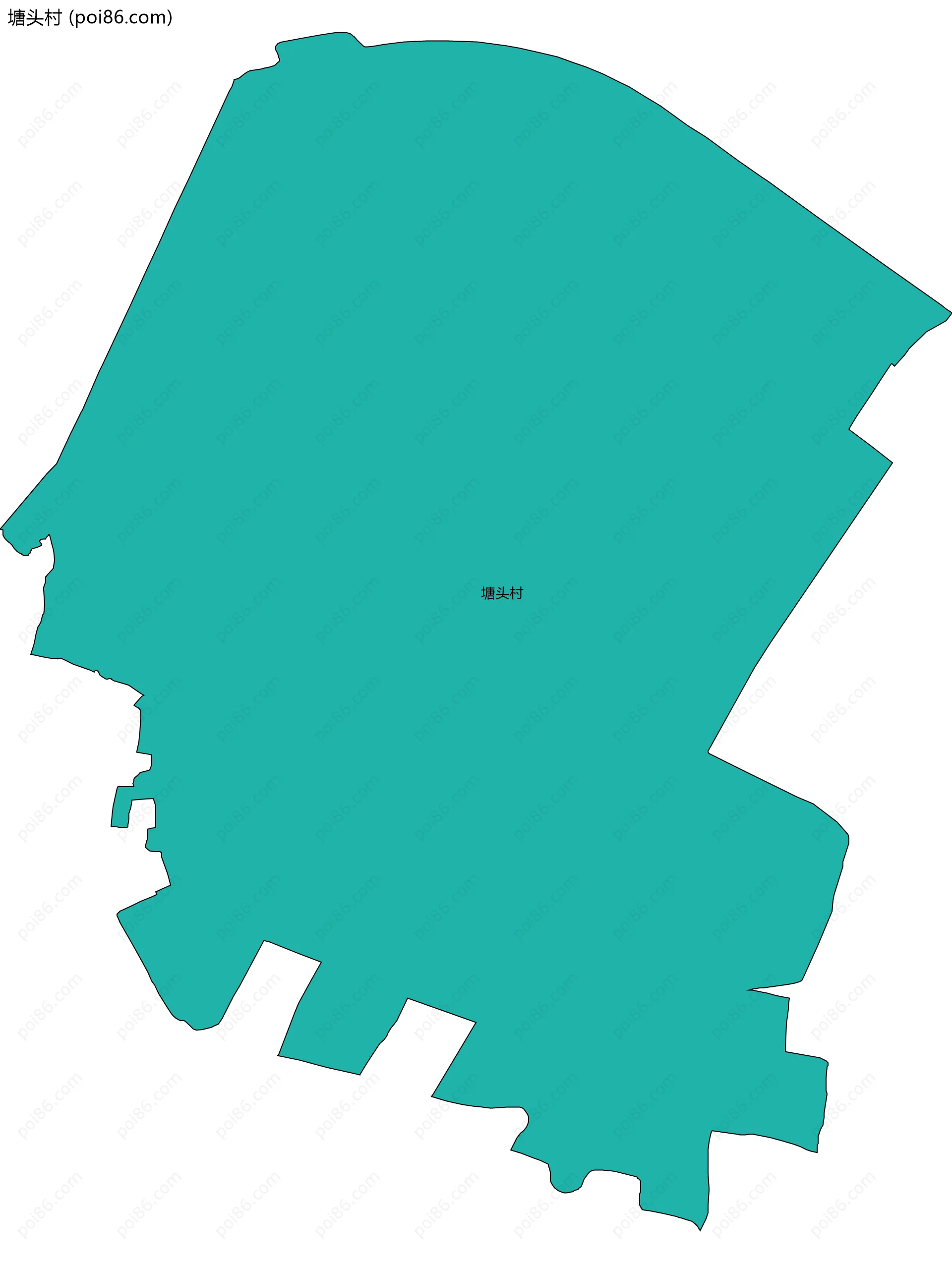 塘头村边界地图