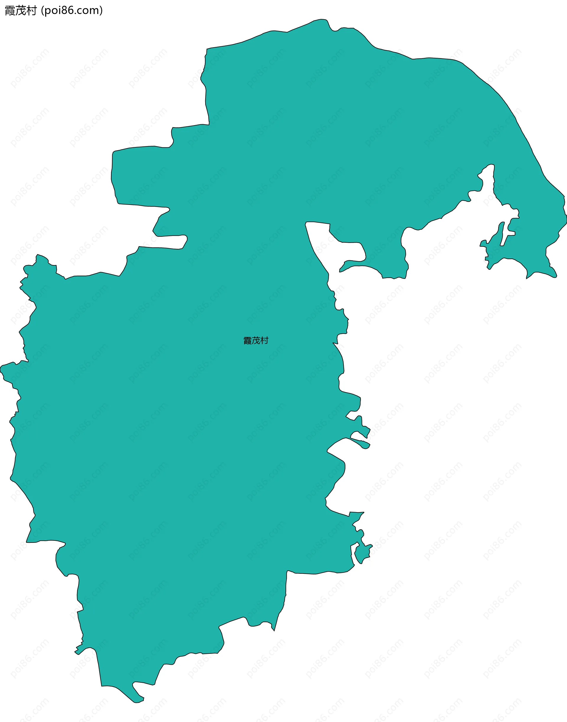 霞茂村边界地图