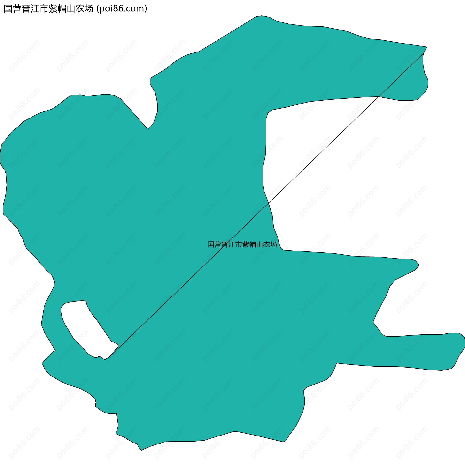 国营晋江市紫帽山农场边界地图
