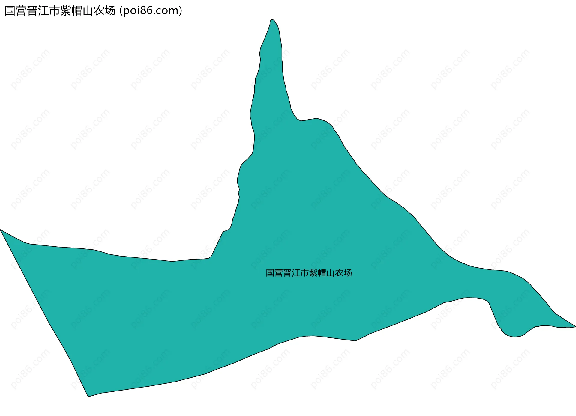 国营晋江市紫帽山农场边界地图