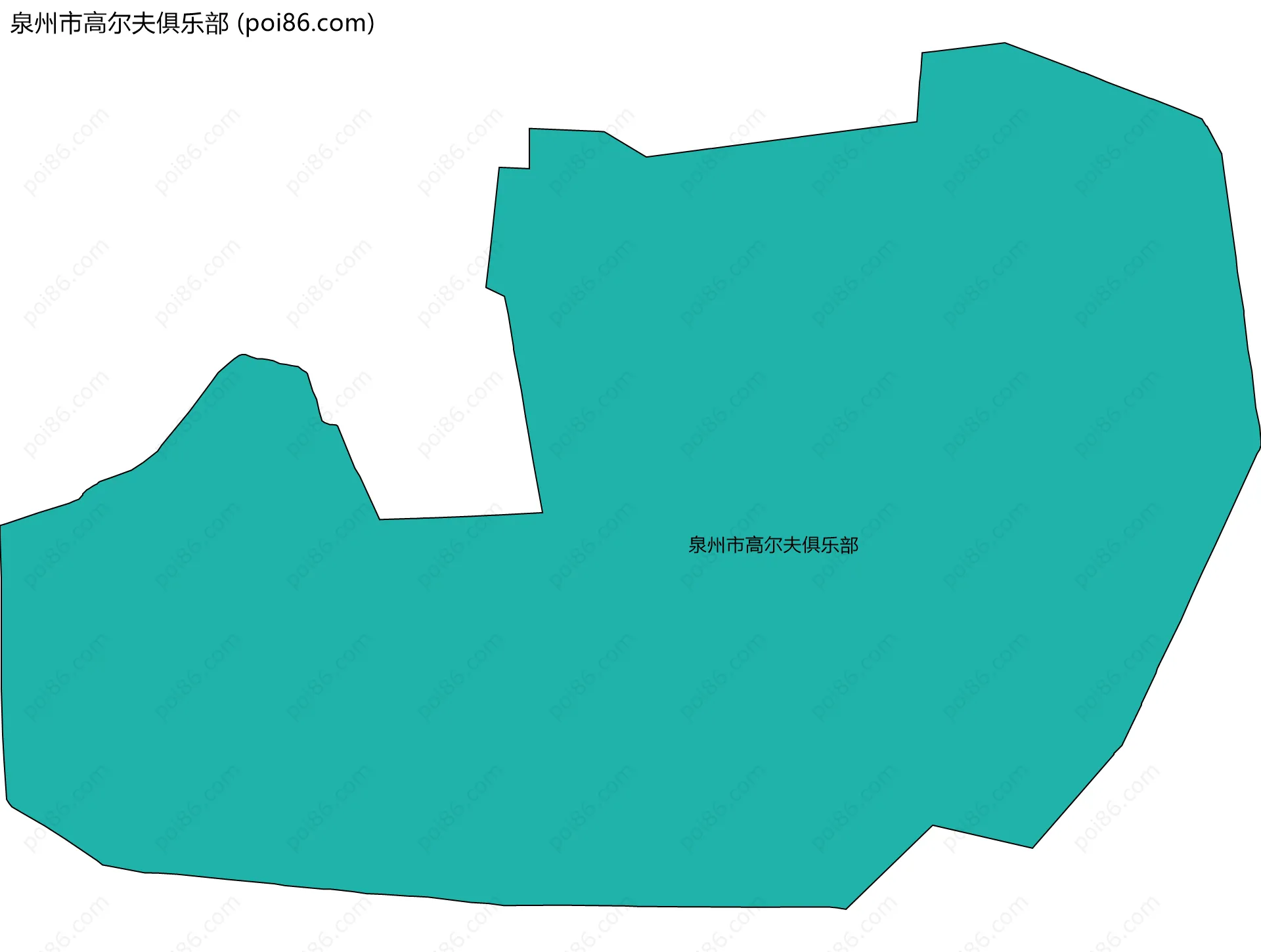 泉州市高尔夫俱乐部边界地图