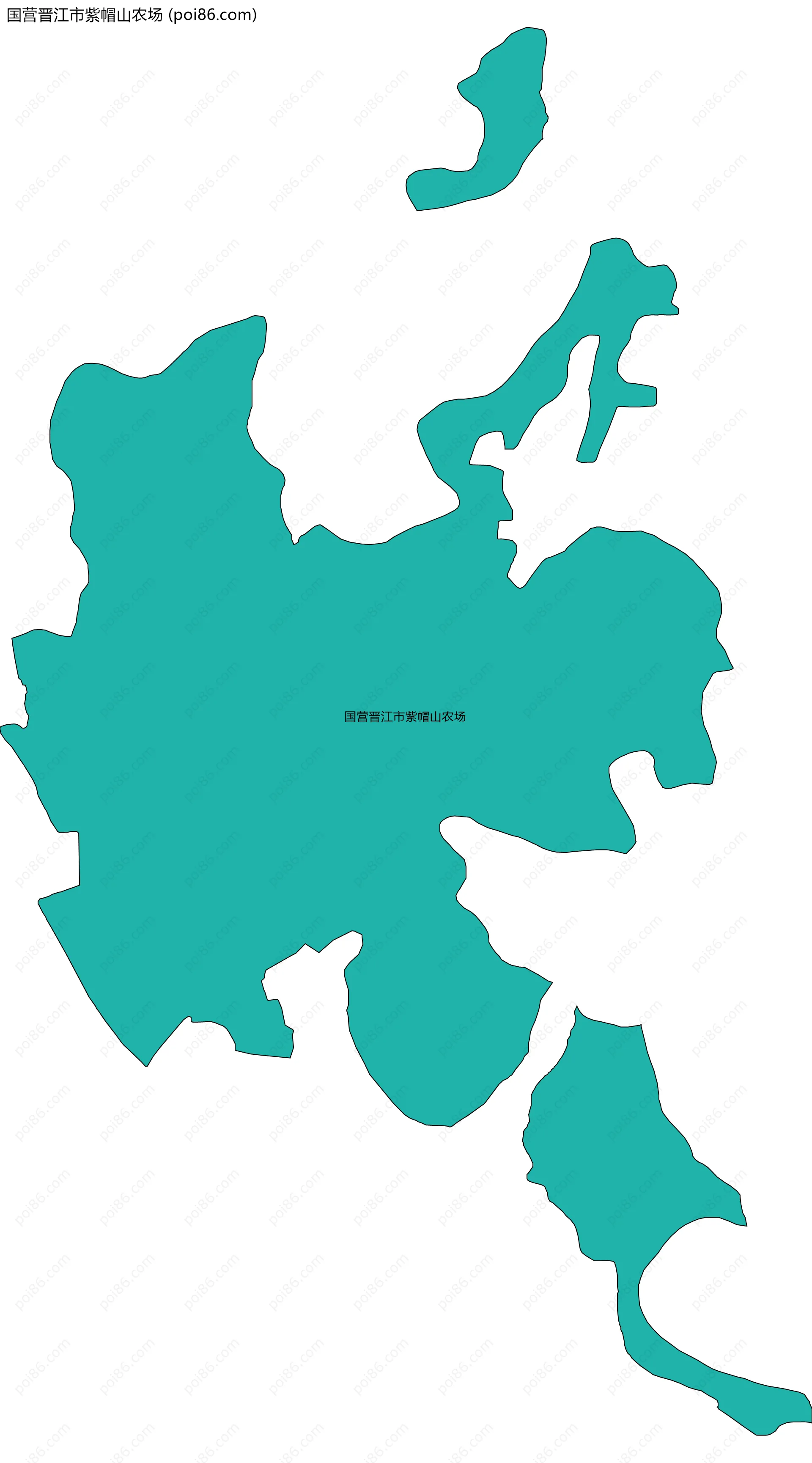 国营晋江市紫帽山农场边界地图