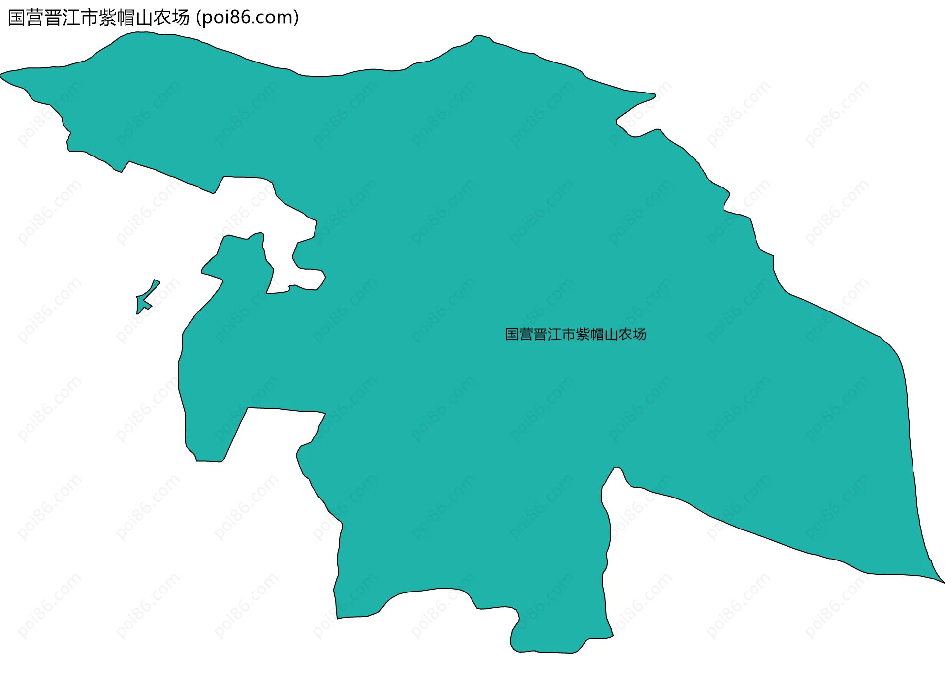 国营晋江市紫帽山农场边界地图