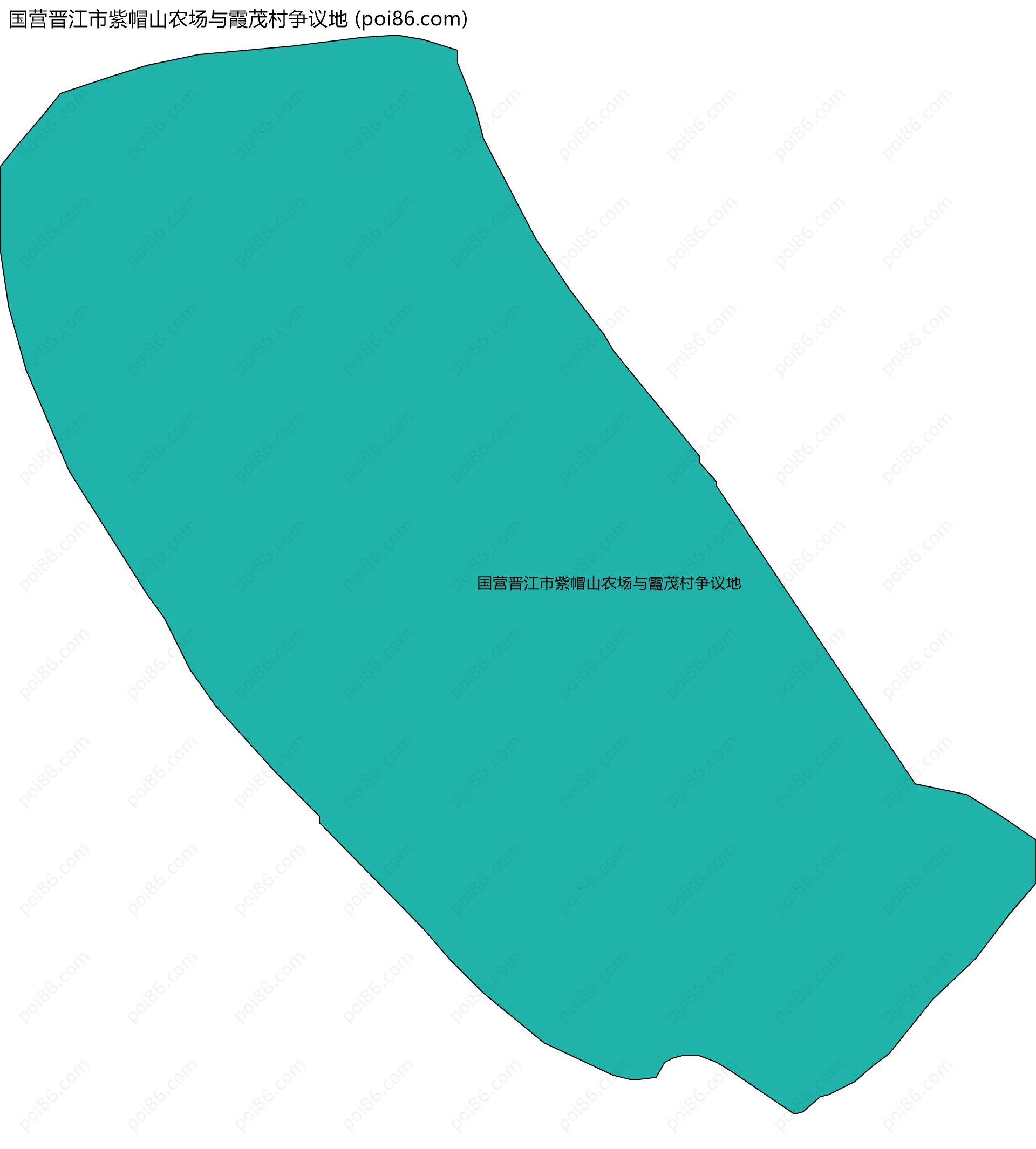 国营晋江市紫帽山农场与霞茂村争议地边界地图