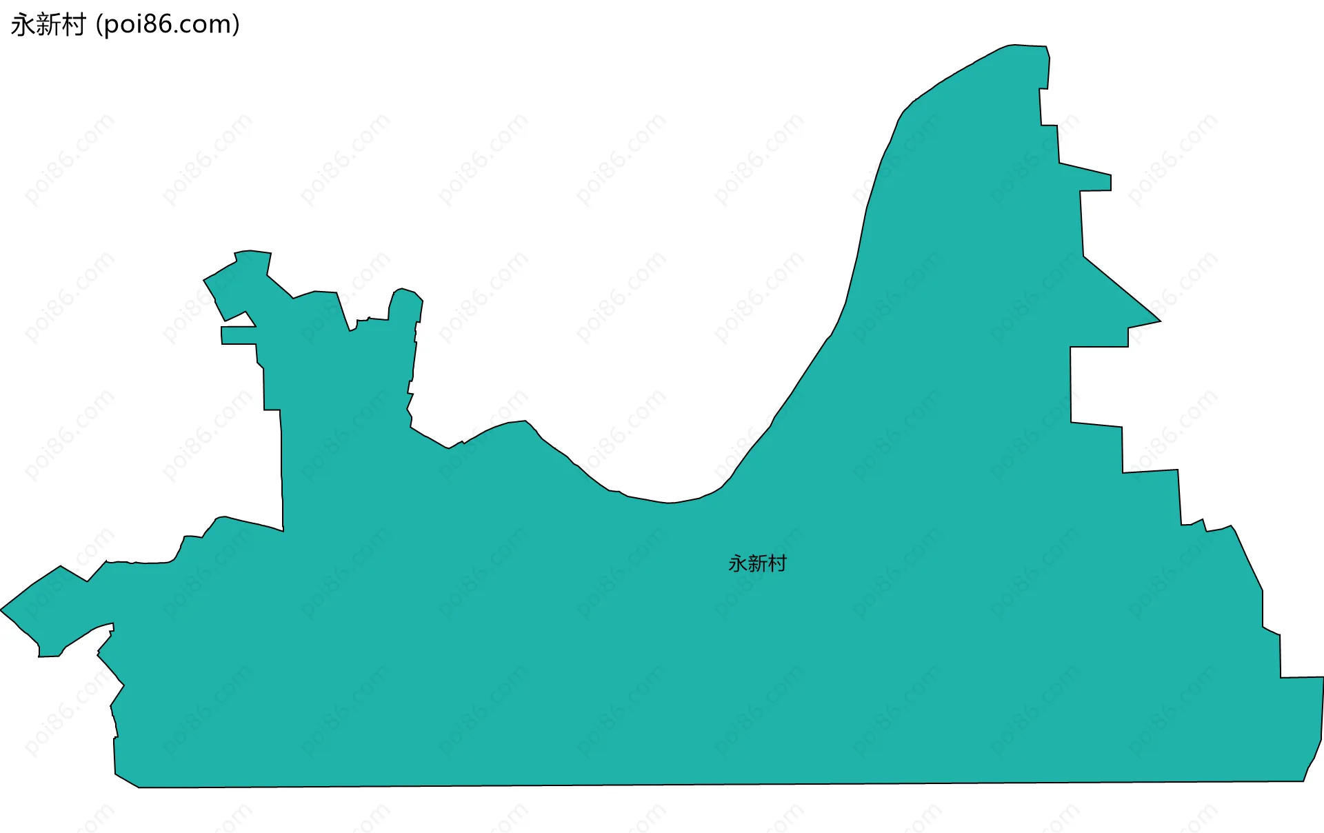 永新村边界地图