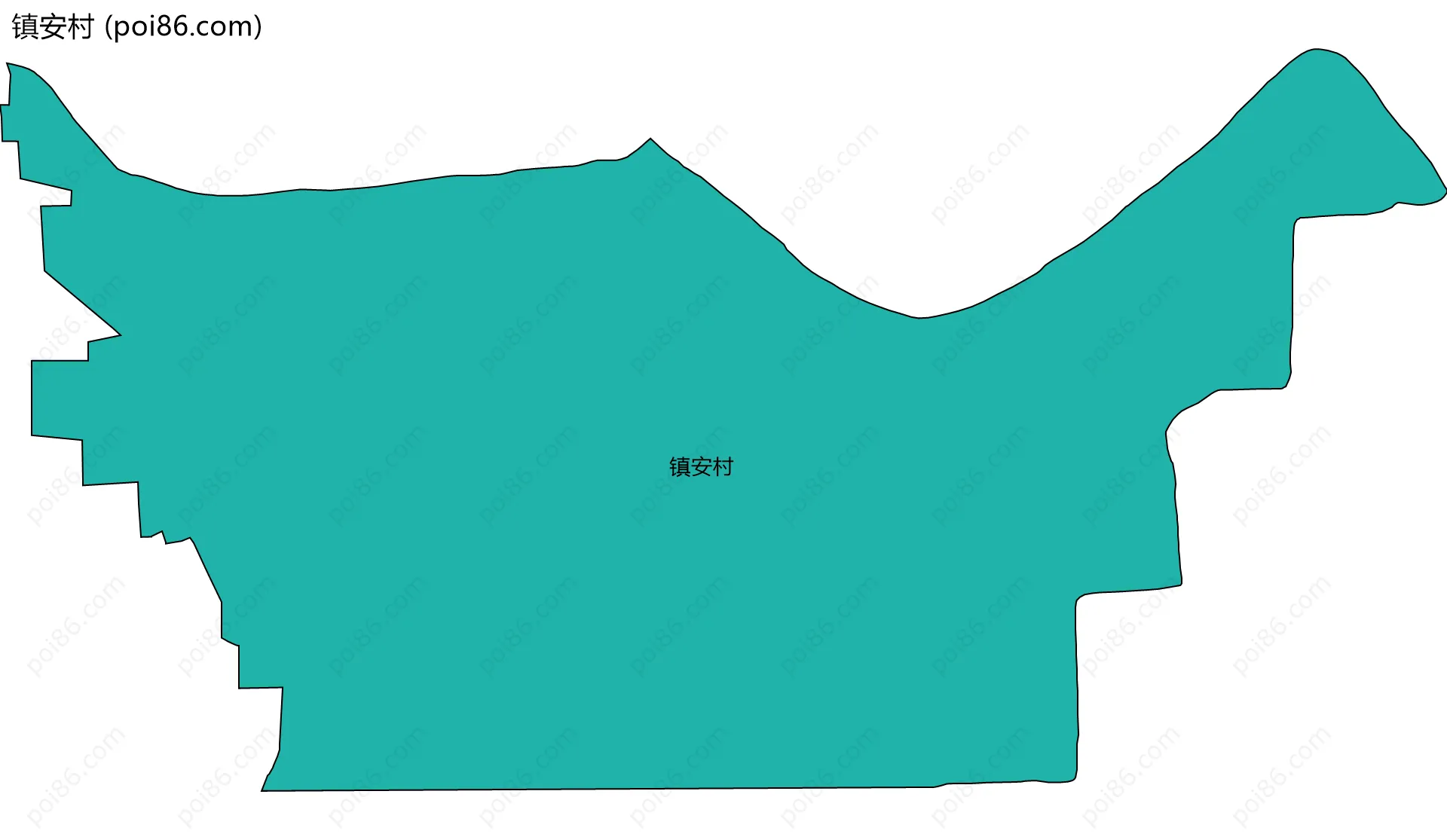 镇安村边界地图