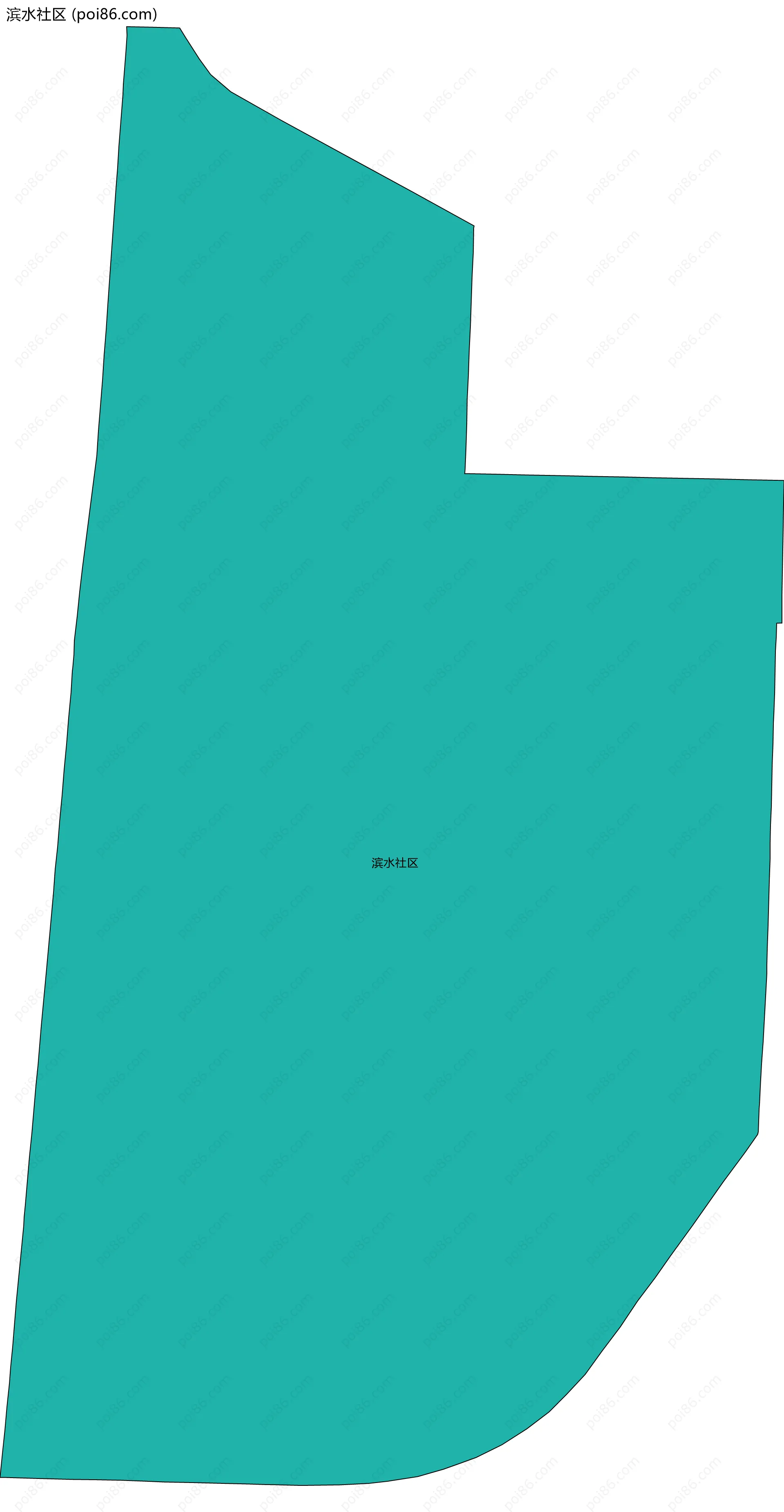 滨水社区边界地图