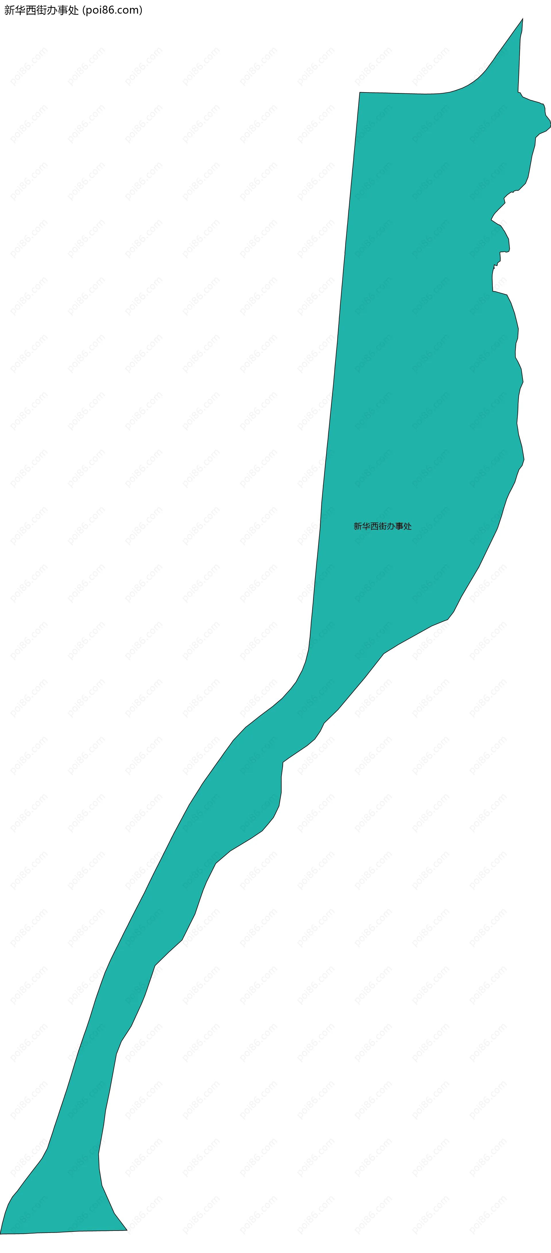 新华西街办事处边界地图