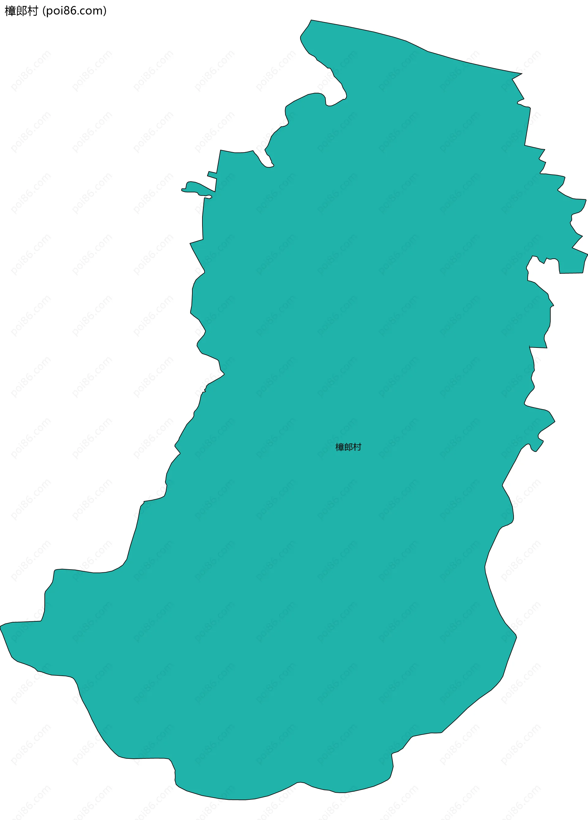 樟郎村边界地图