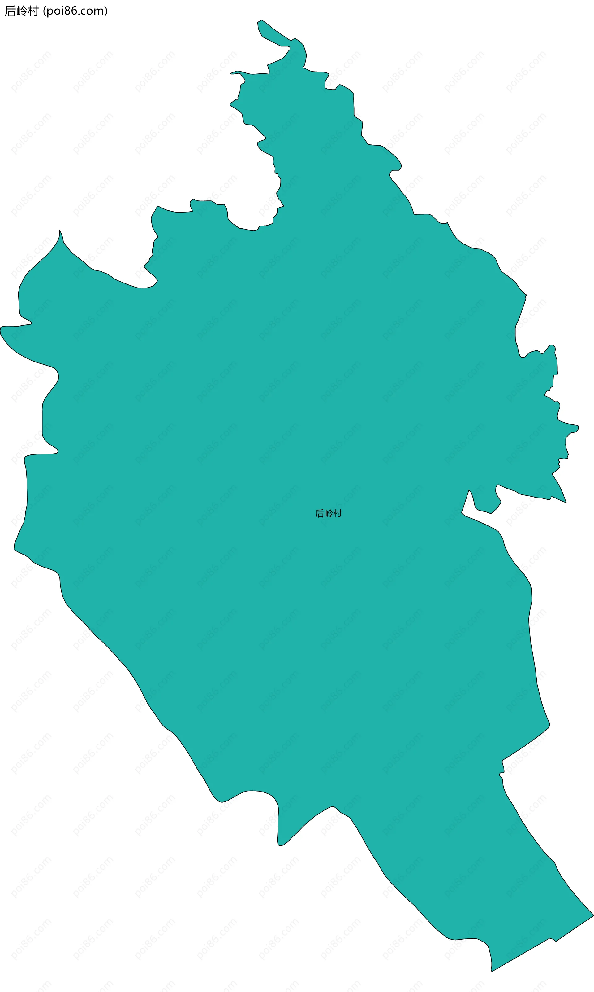 后岭村边界地图