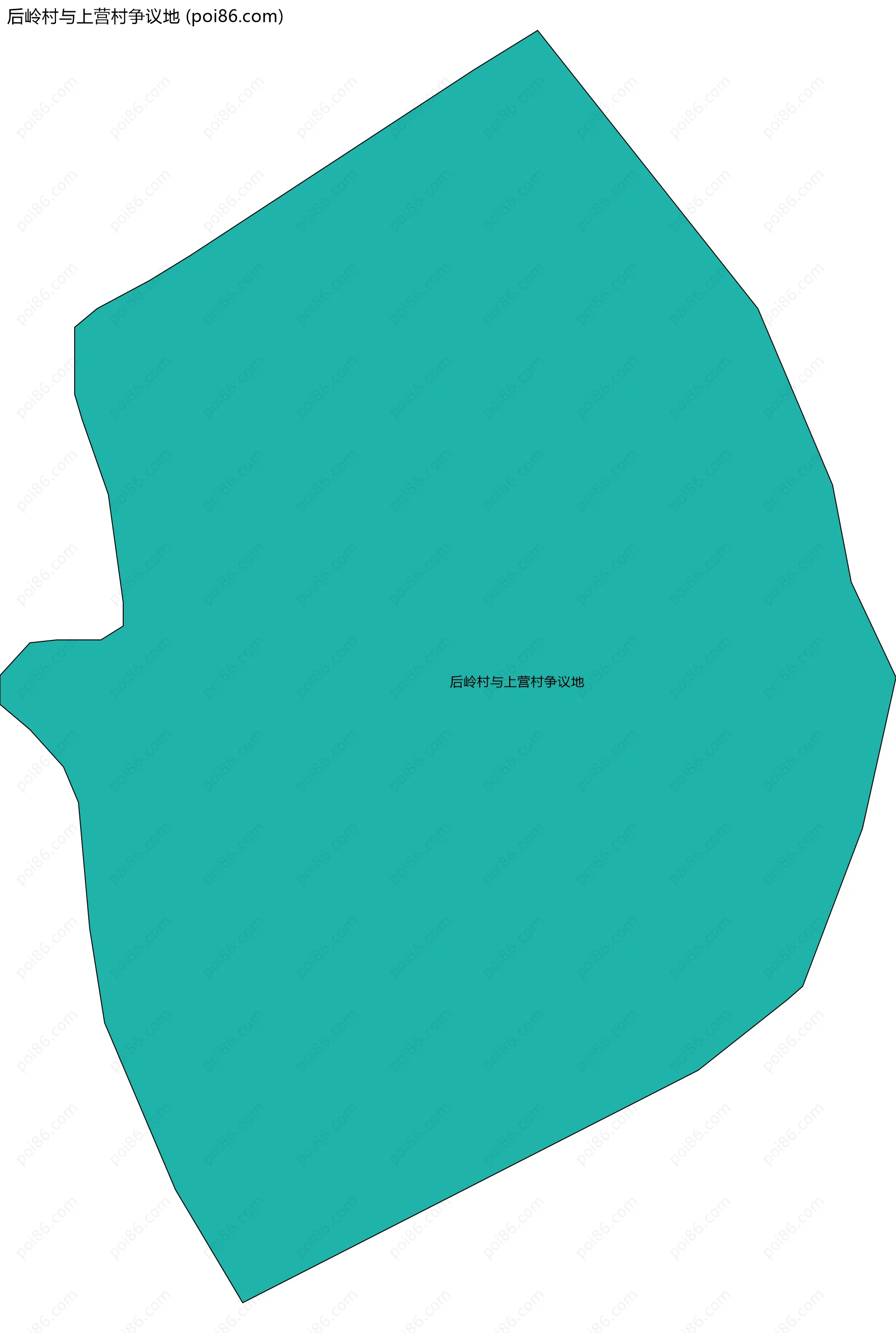 后岭村与上营村争议地边界地图