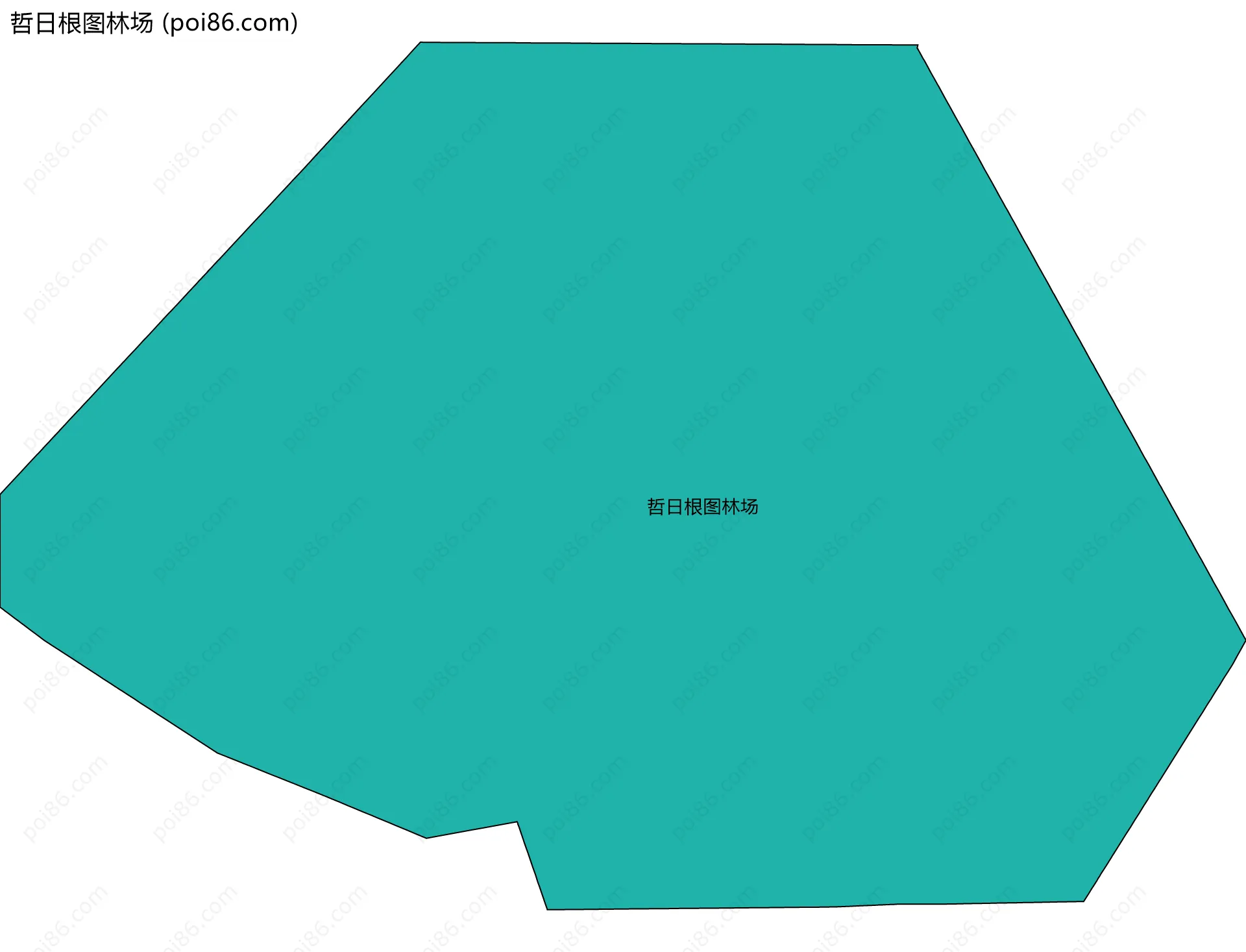 哲日根图林场边界地图(五级行政区划)
