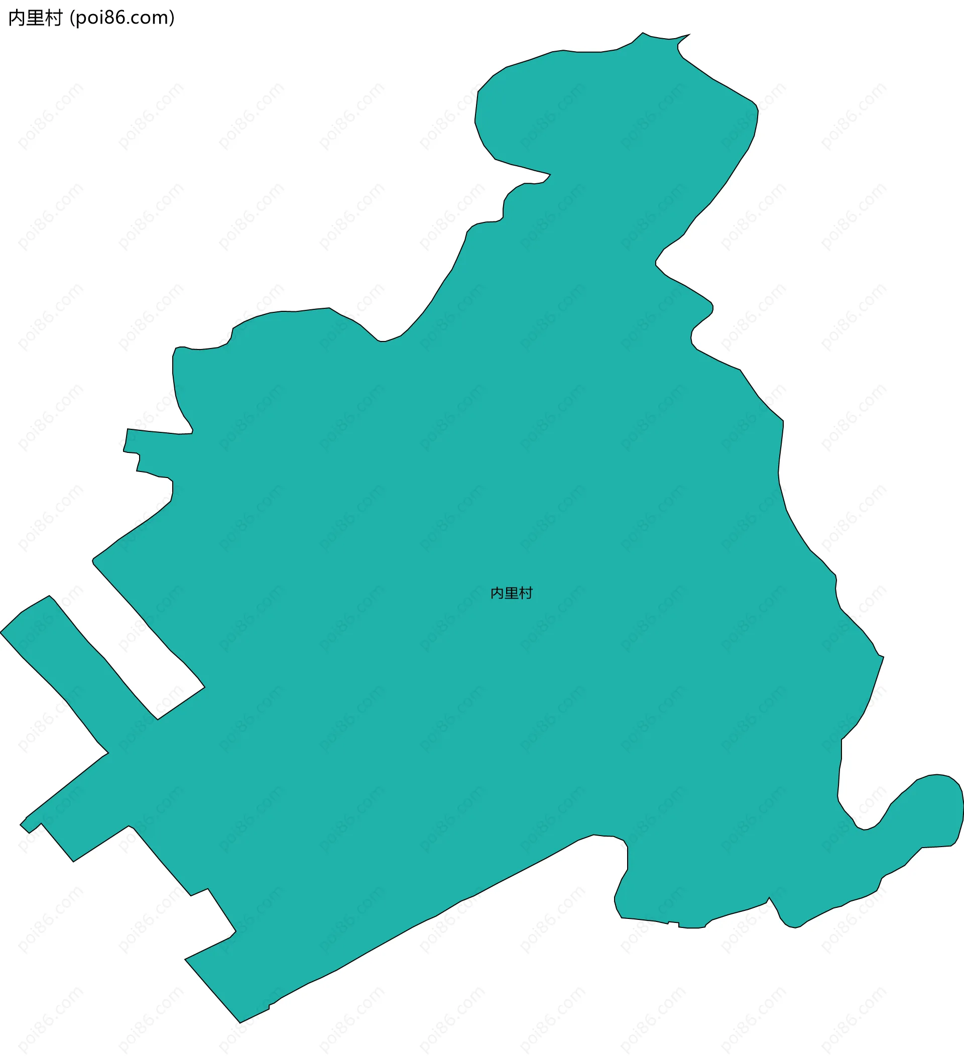 内里村边界地图