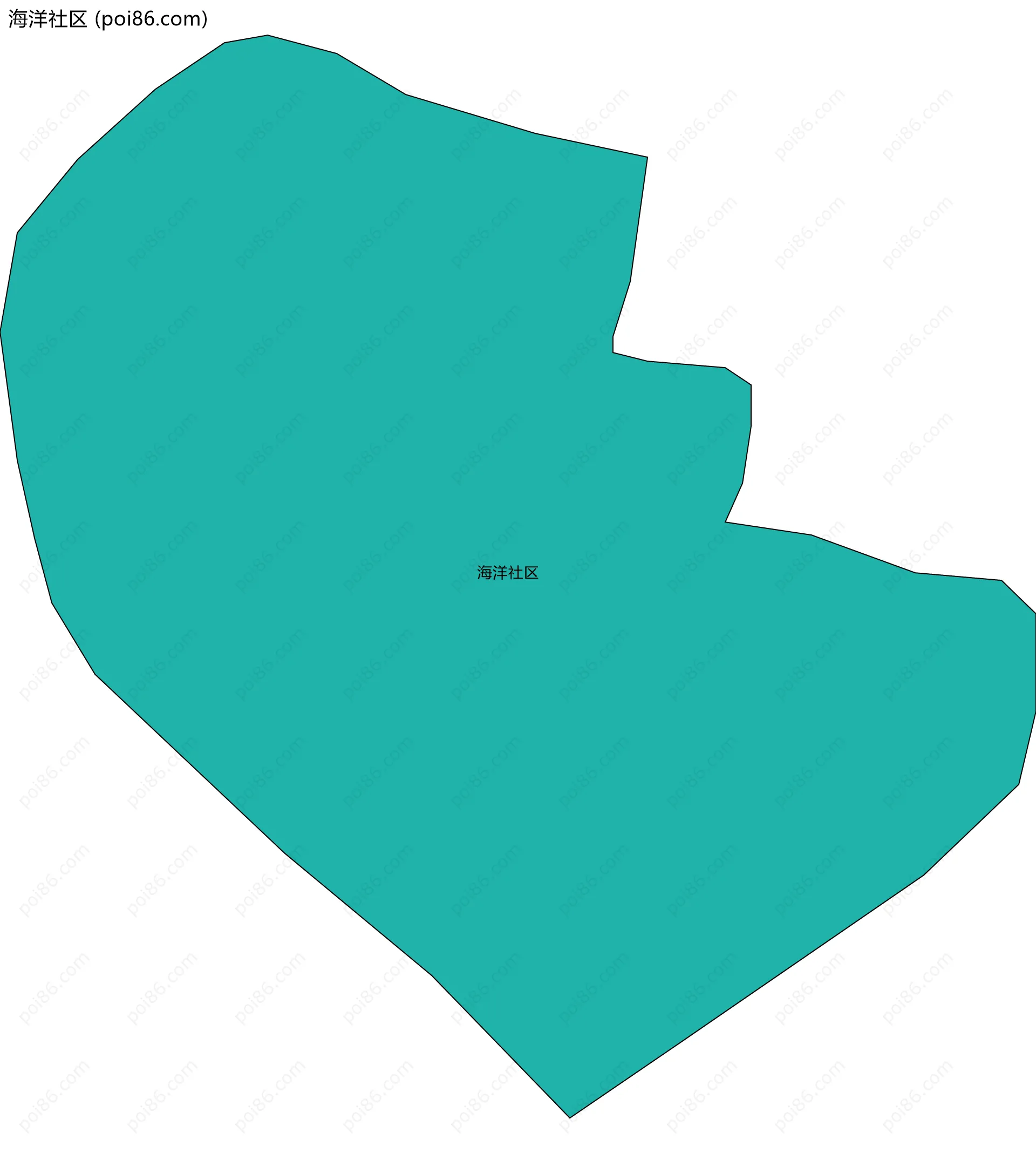 海洋社区边界地图