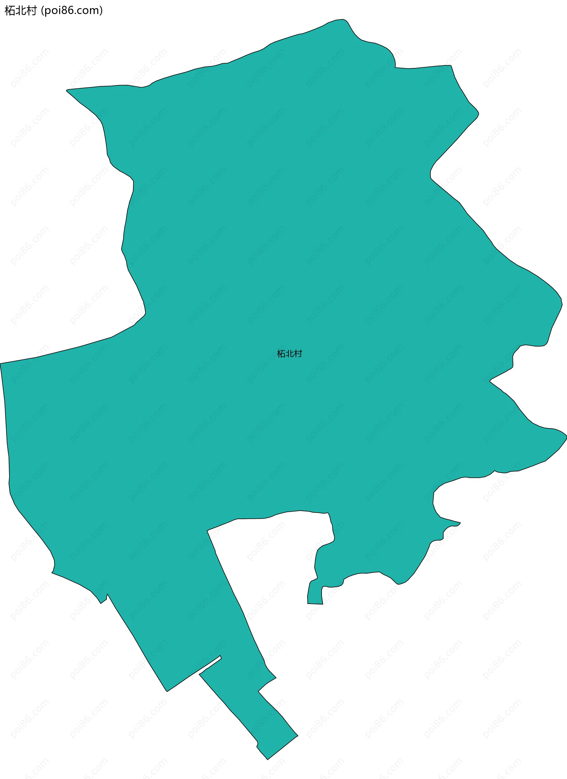 柘北村边界地图