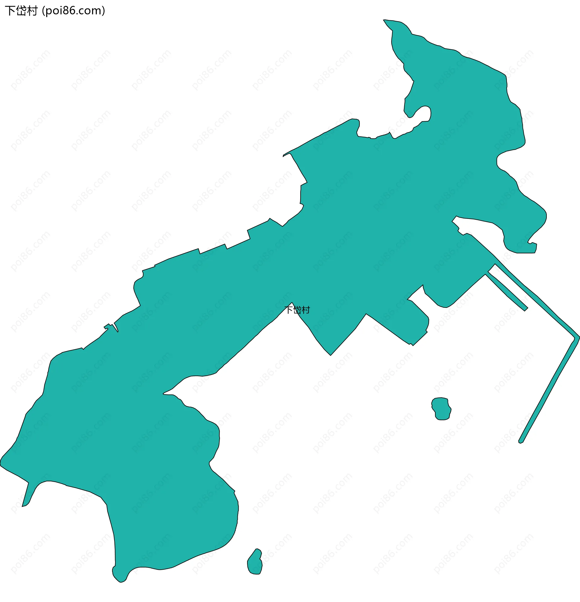 下岱村边界地图