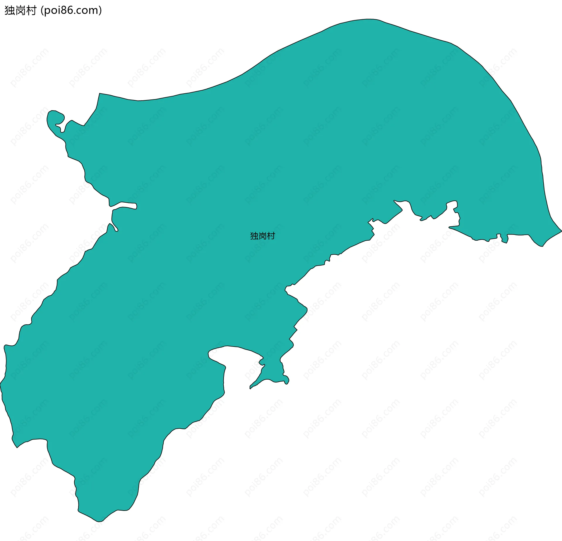 独岗村边界地图