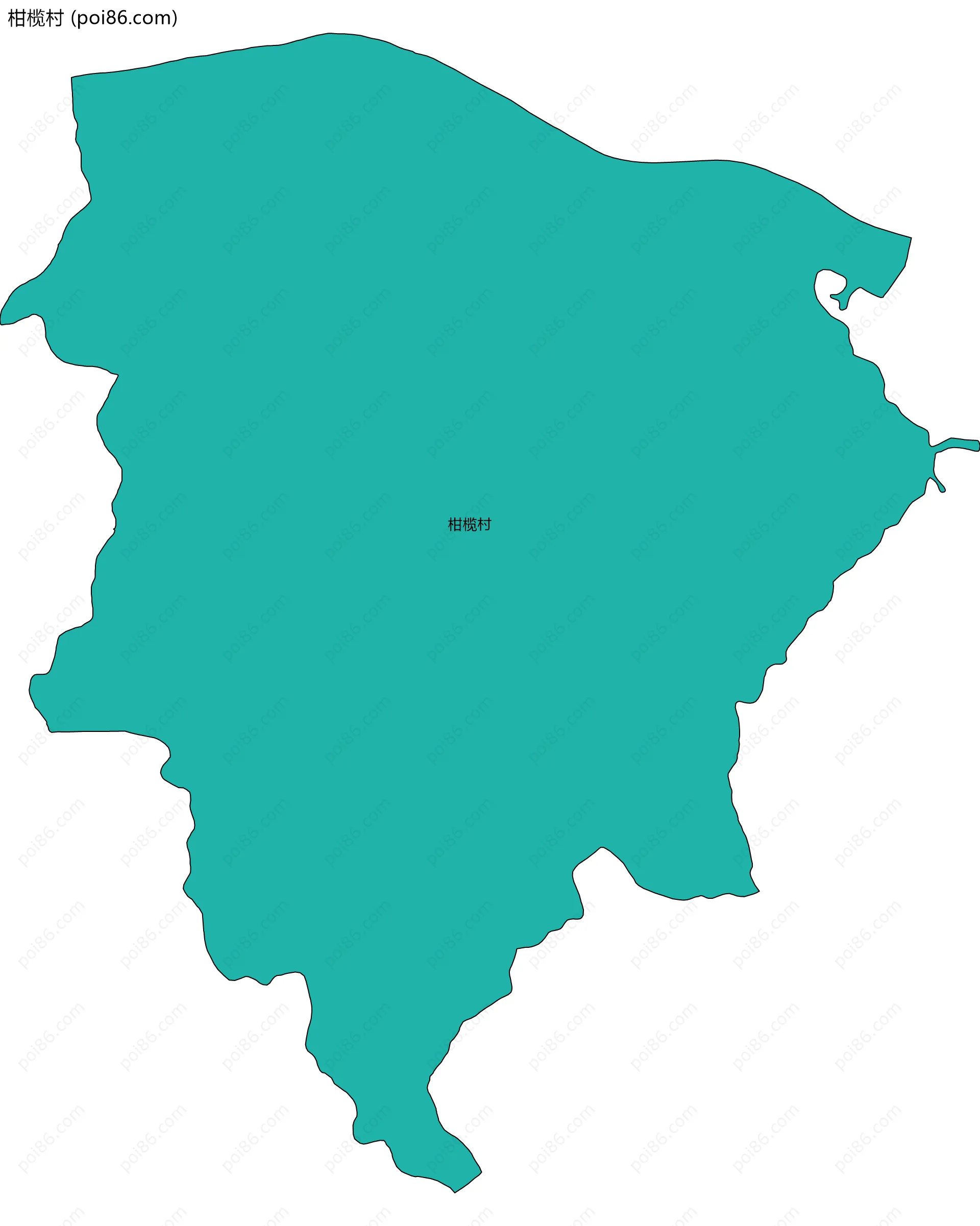 柑榄村边界地图