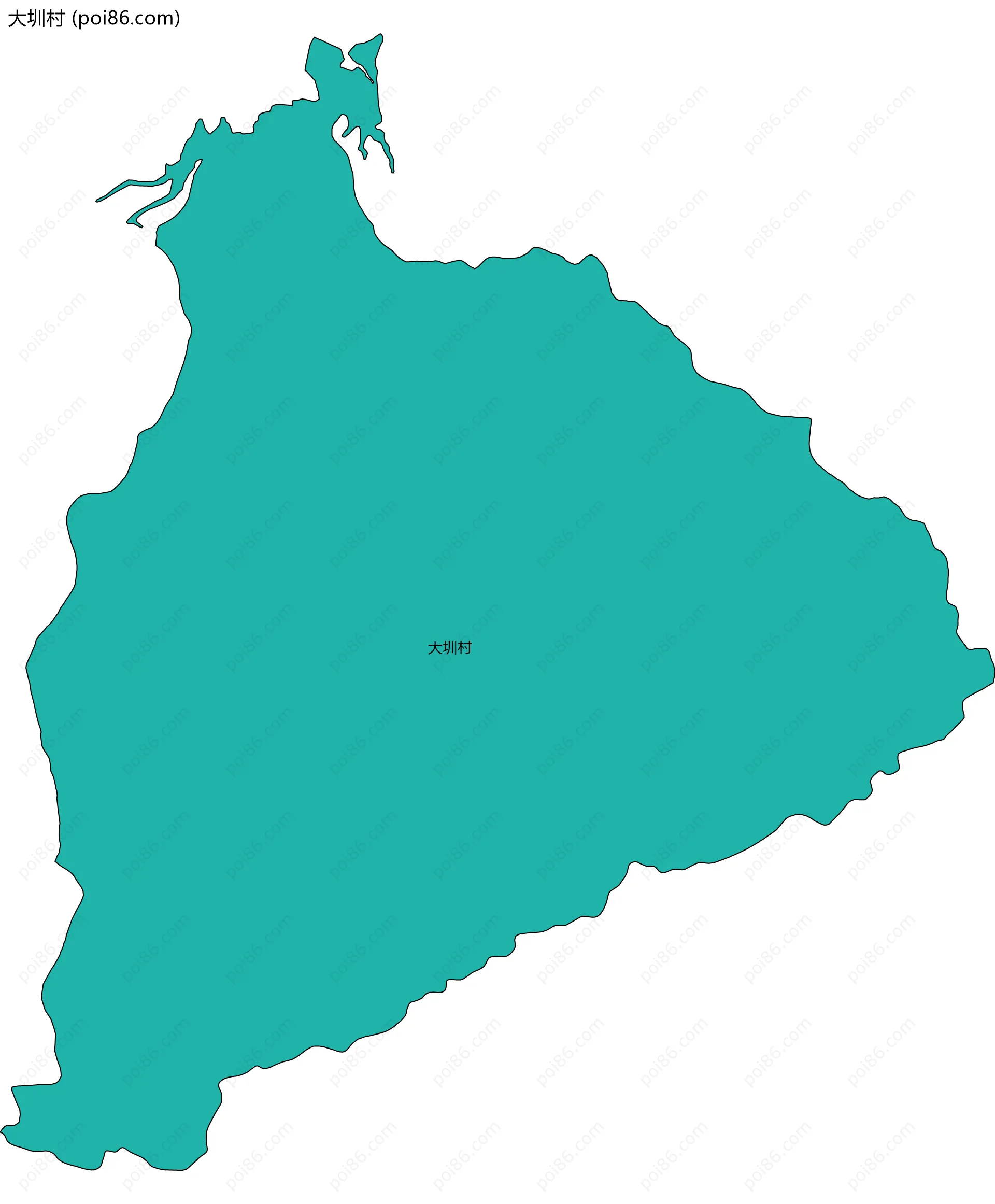 大圳村边界地图