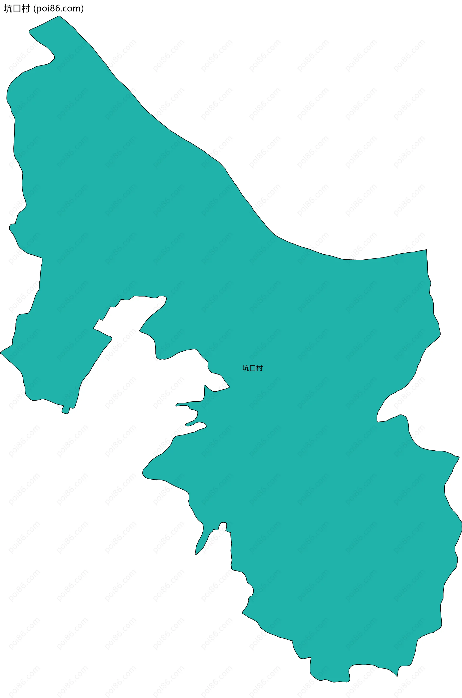 坑口村边界地图