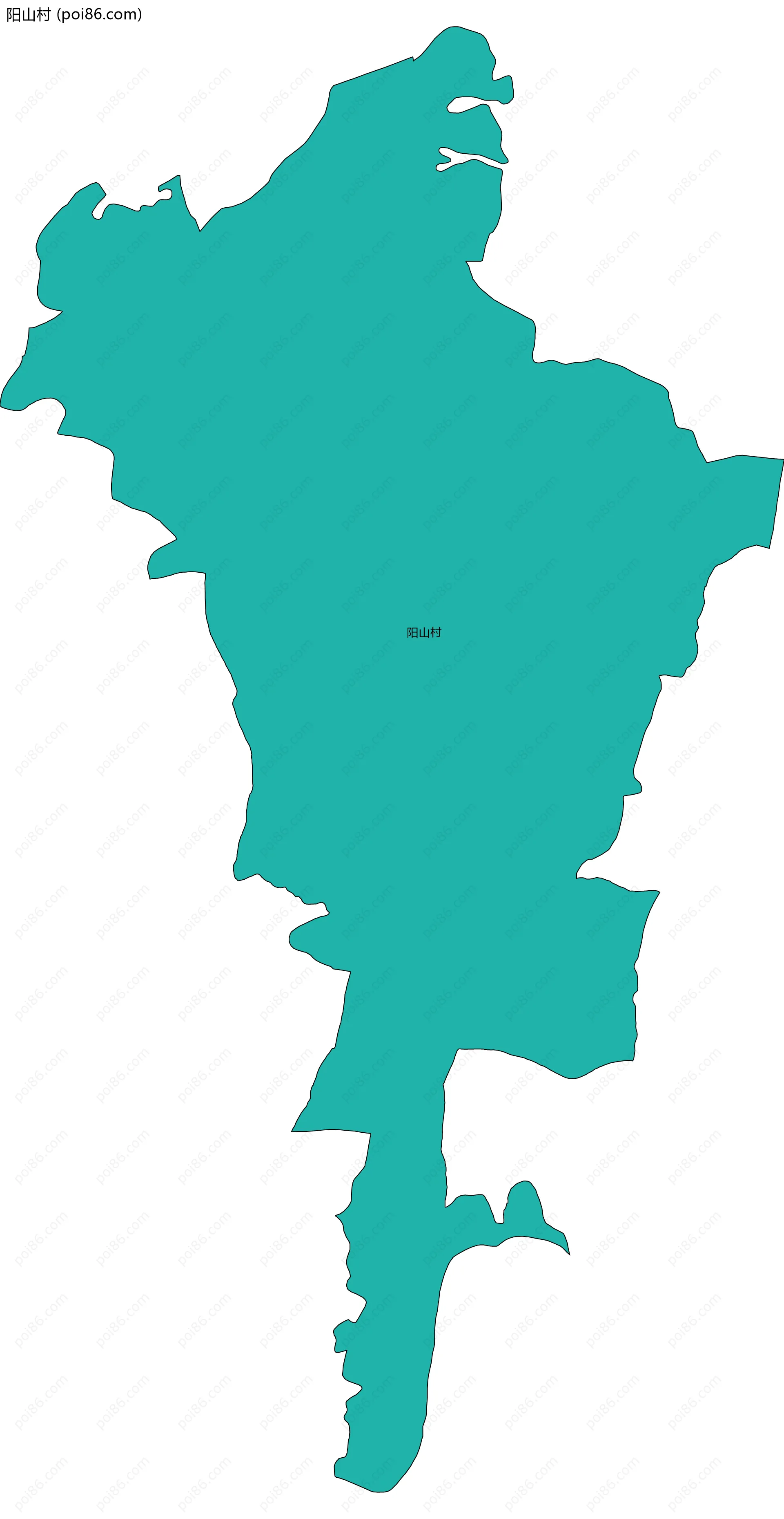 阳山村边界地图