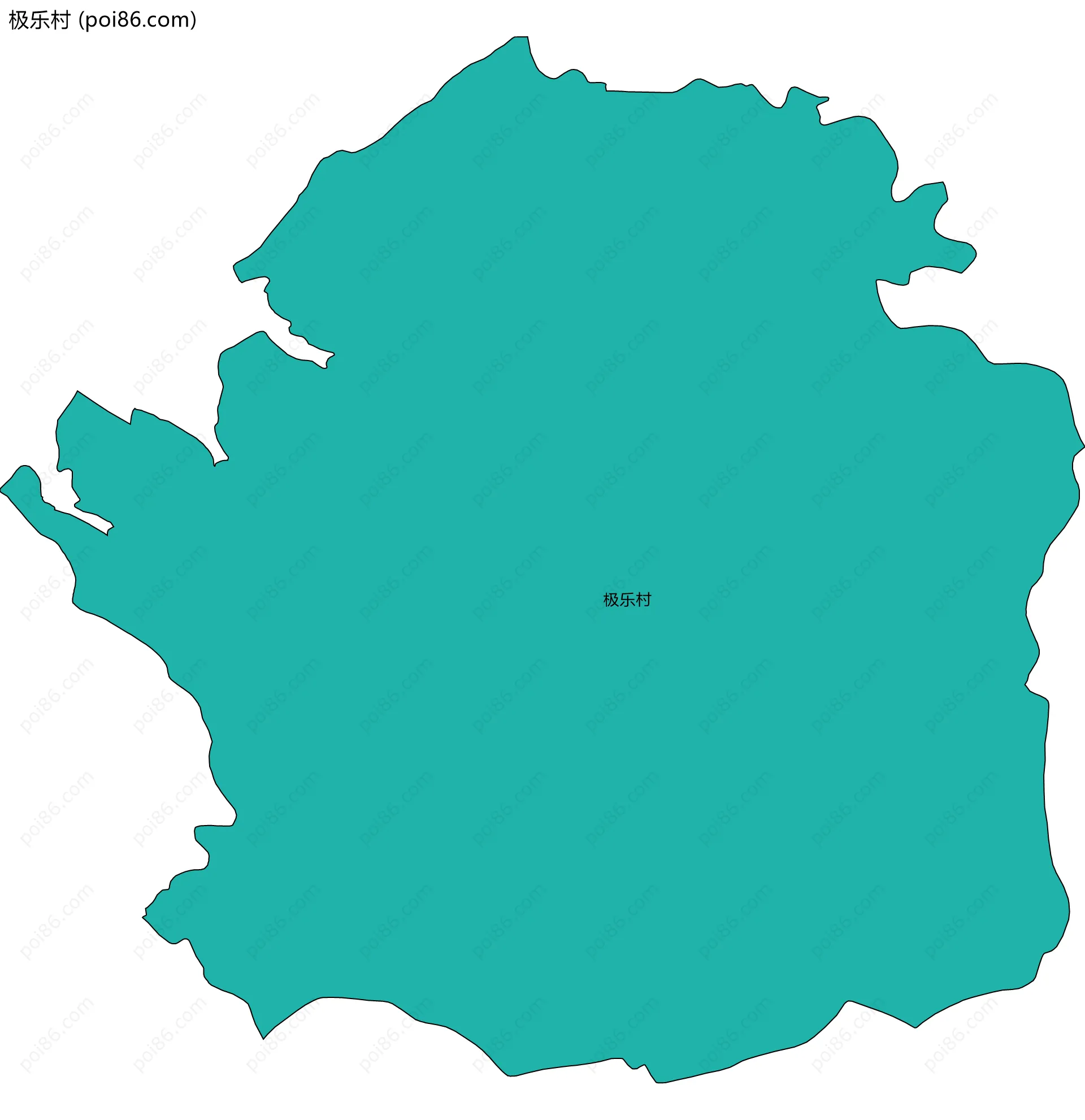 极乐村边界地图
