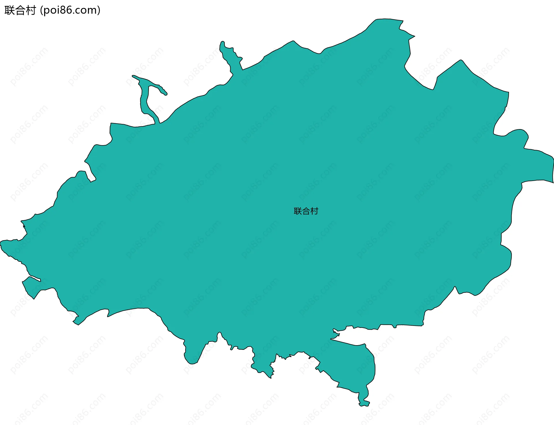 联合村边界地图