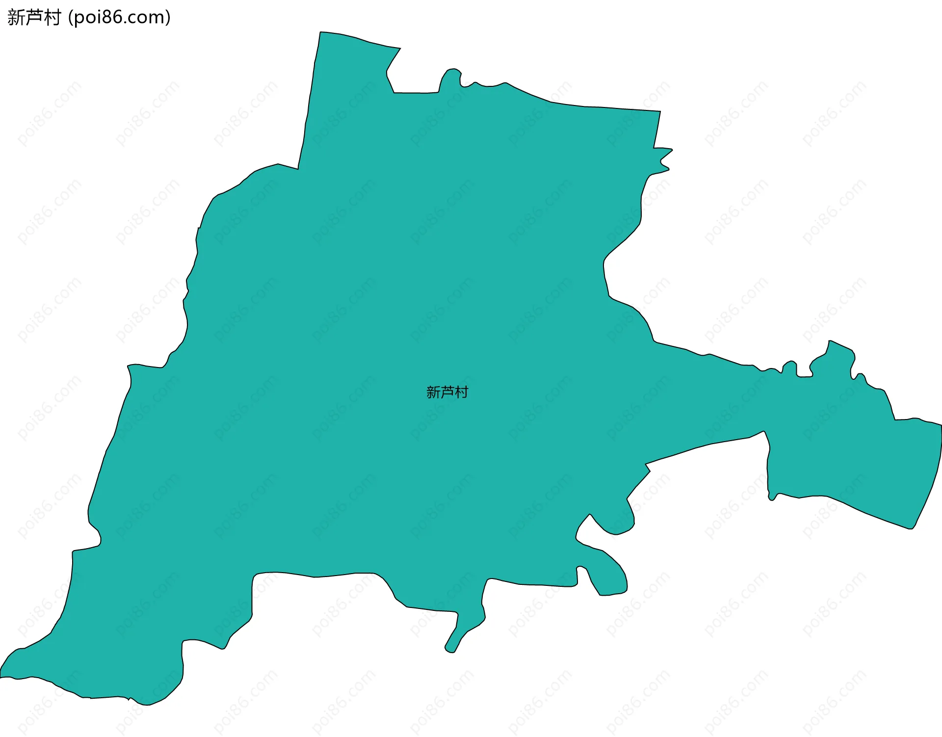 新芦村边界地图