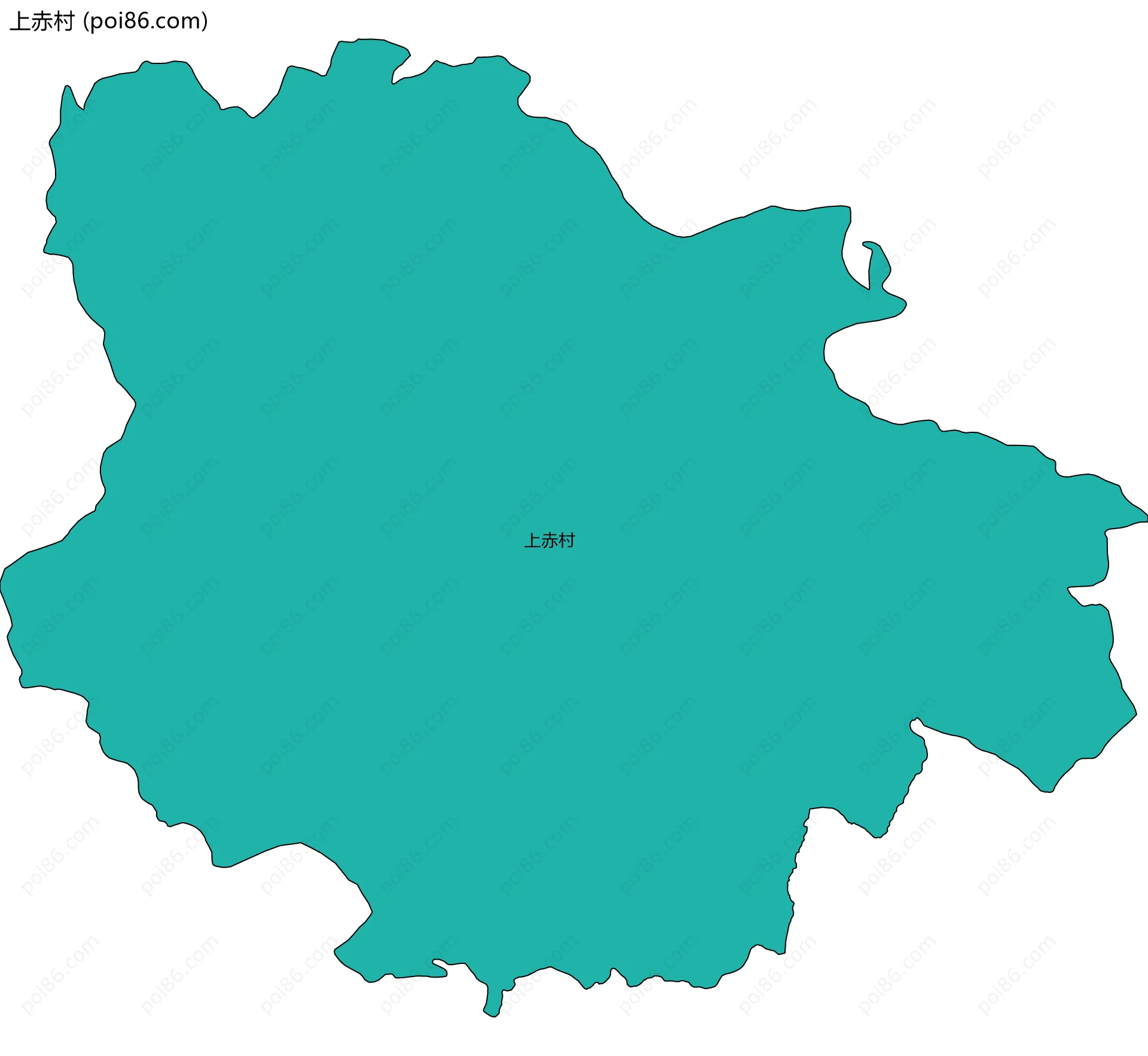 上赤村边界地图