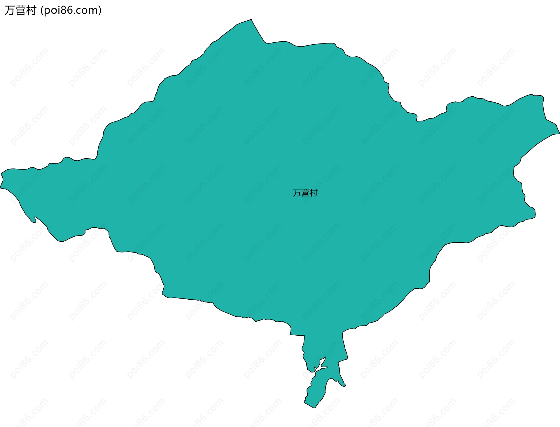 万营村边界地图