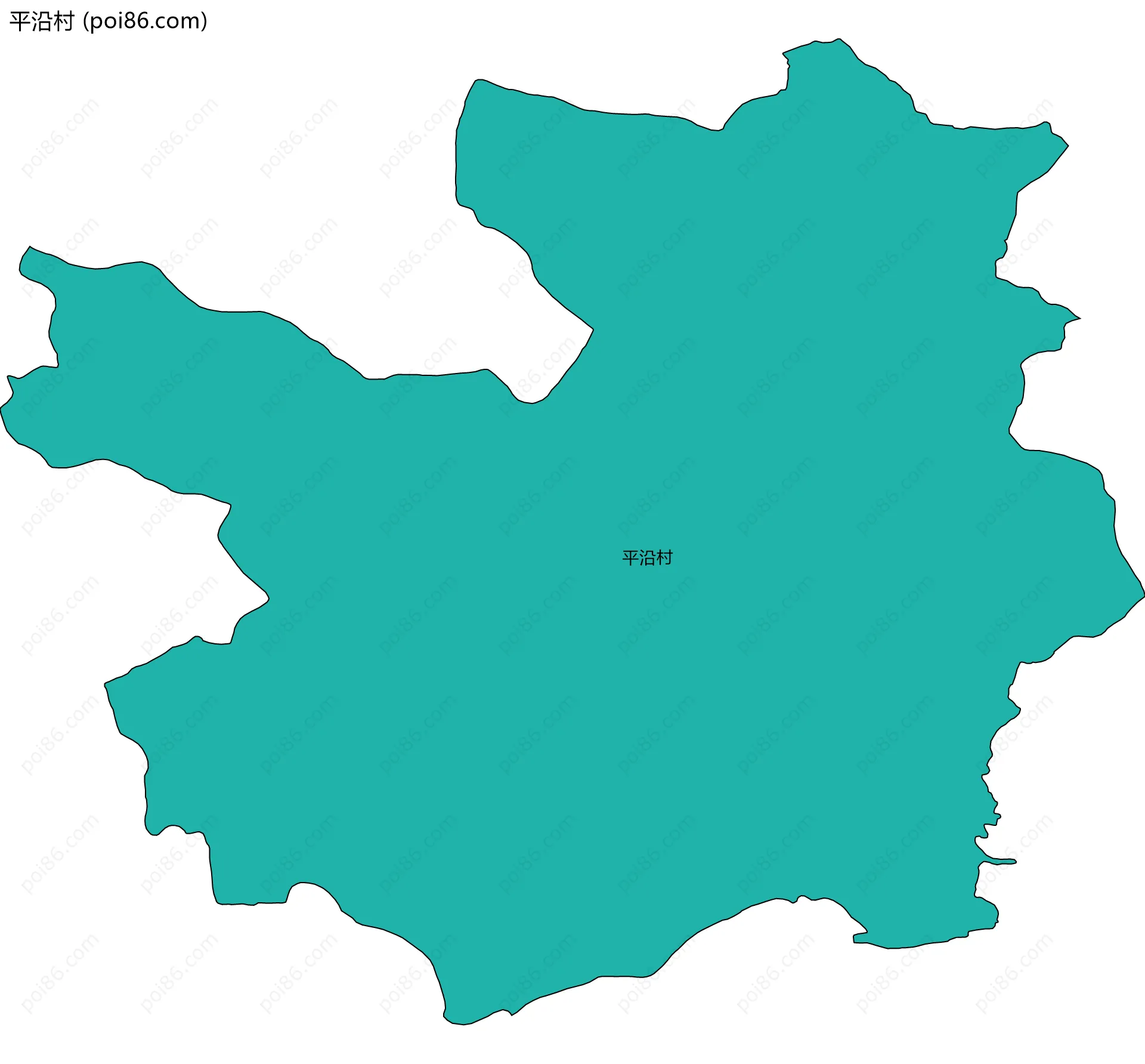 平沿村边界地图