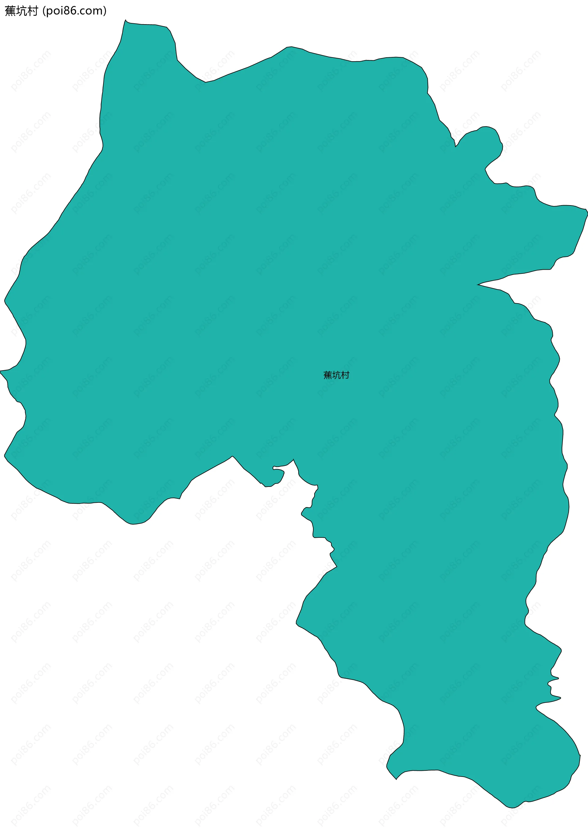 蕉坑村边界地图