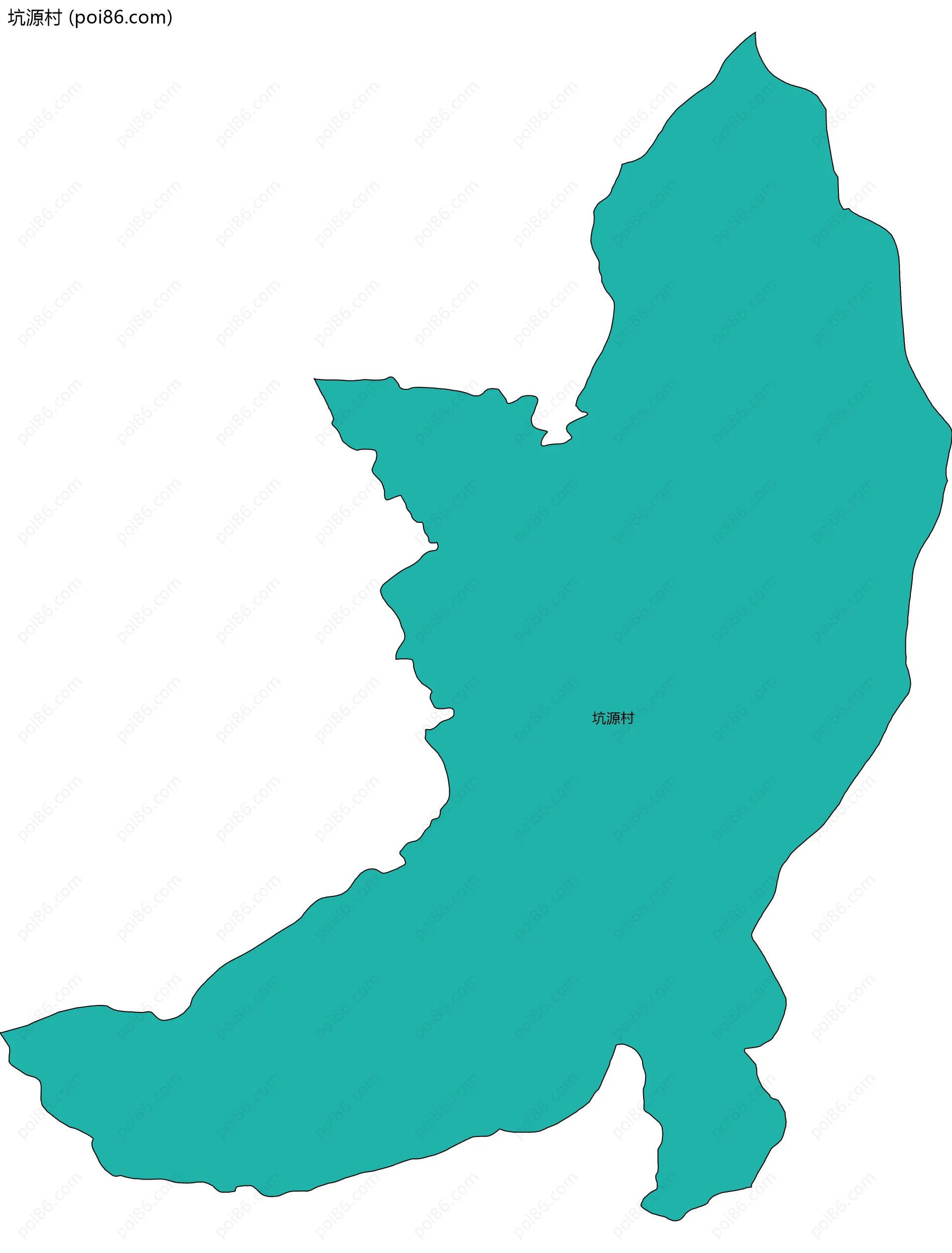 坑源村边界地图