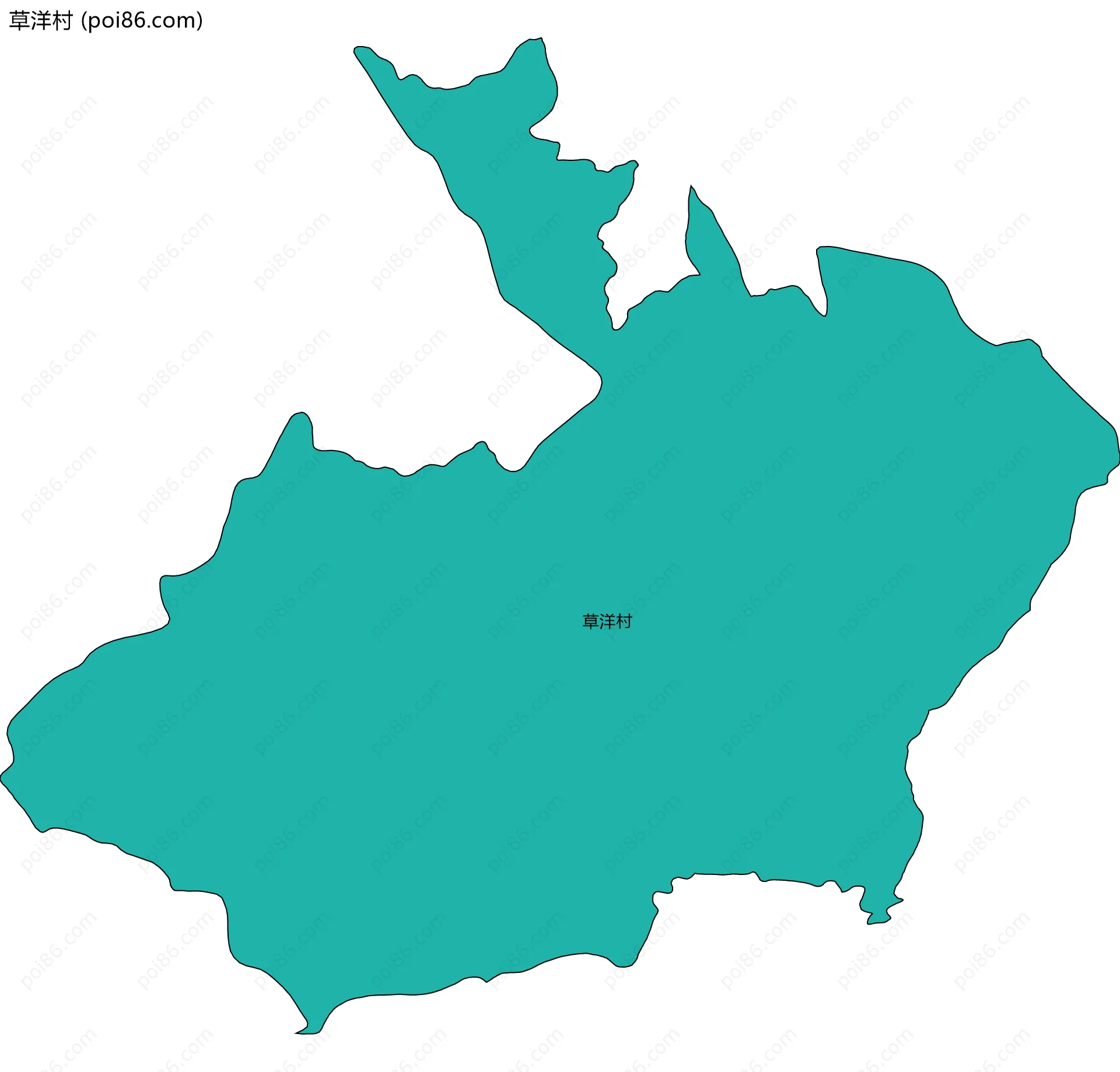 草洋村边界地图