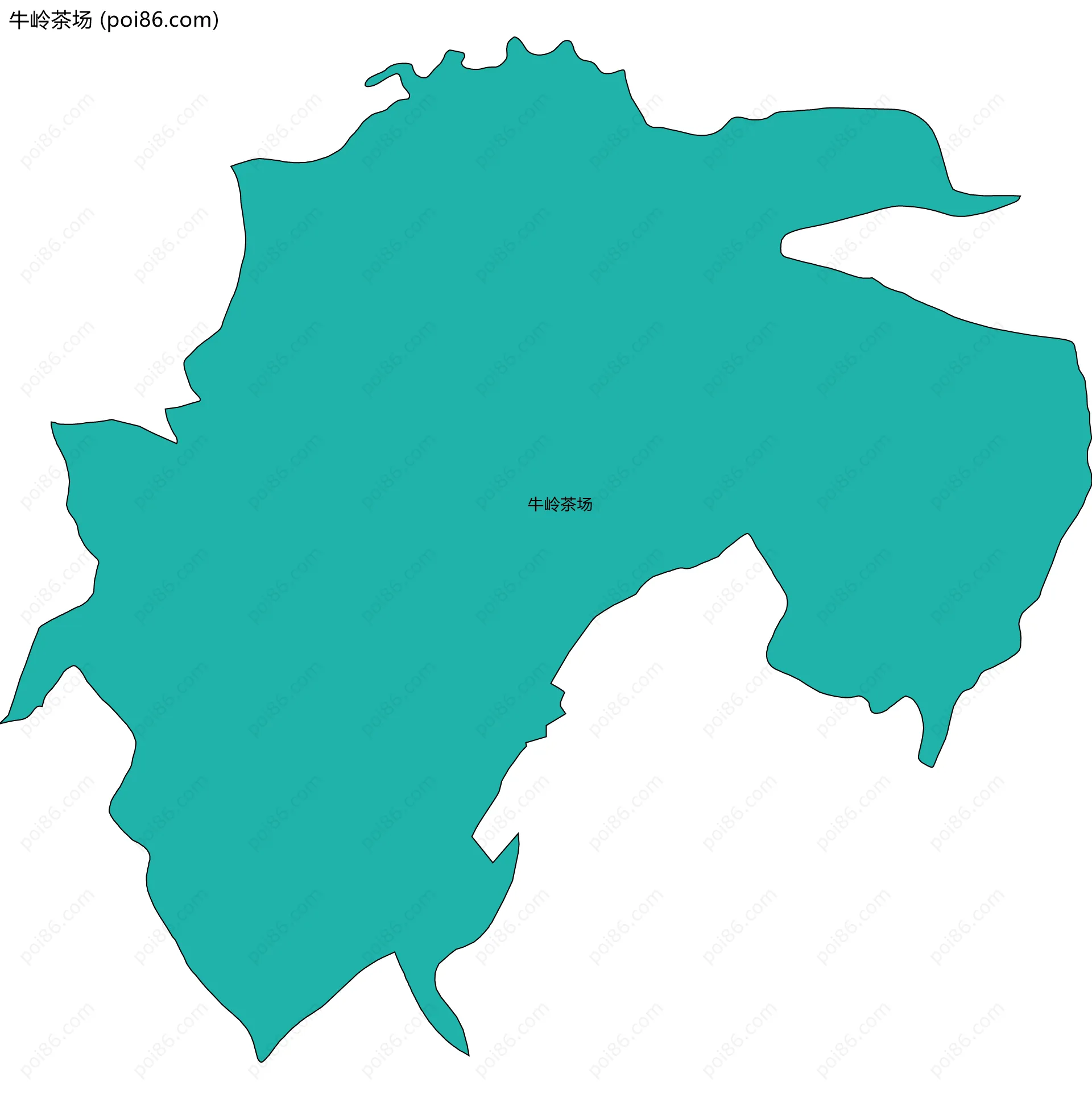 牛岭茶场边界地图