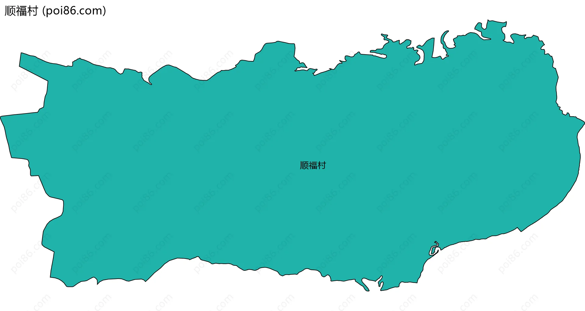 顺福村边界地图