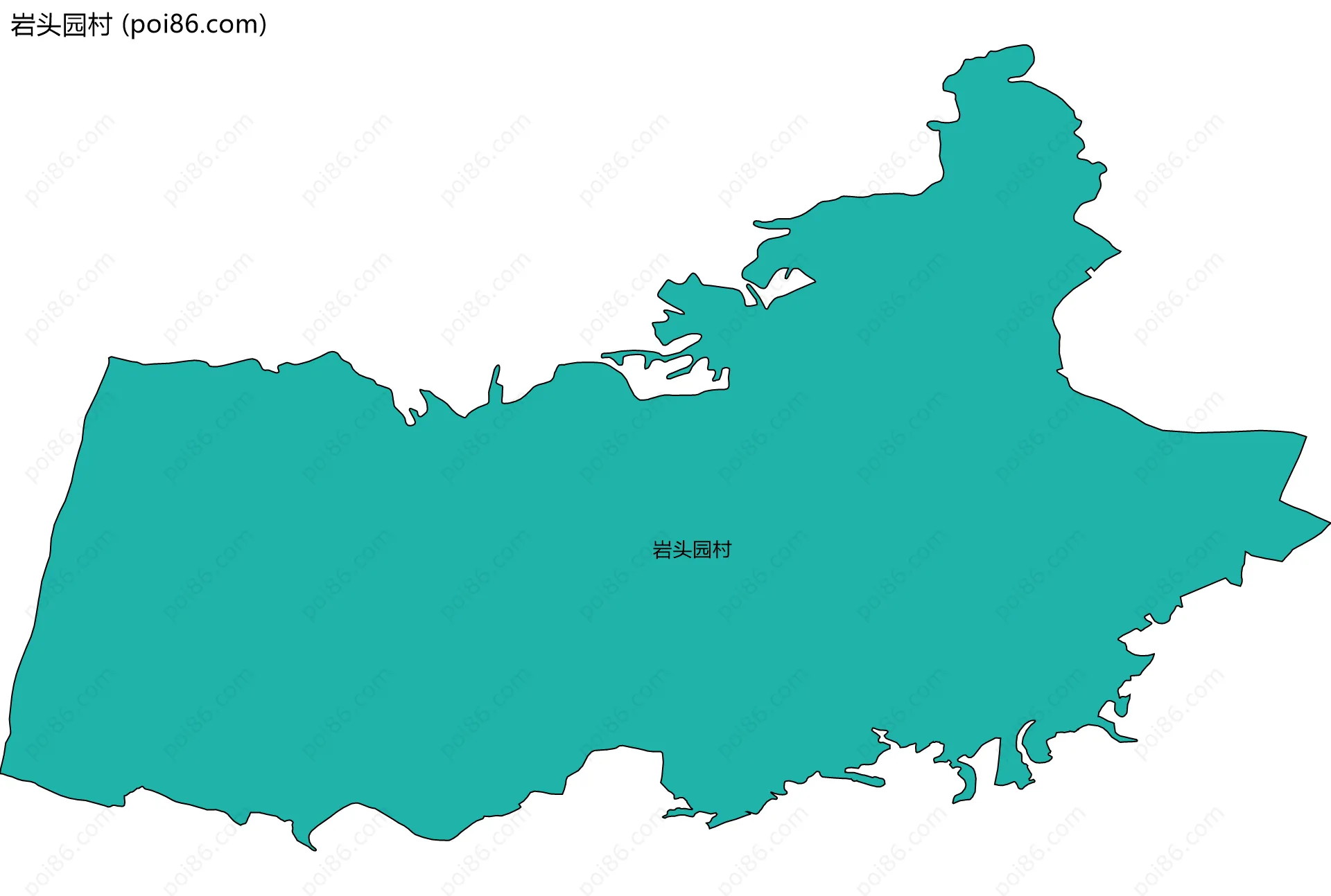 岩头园村边界地图