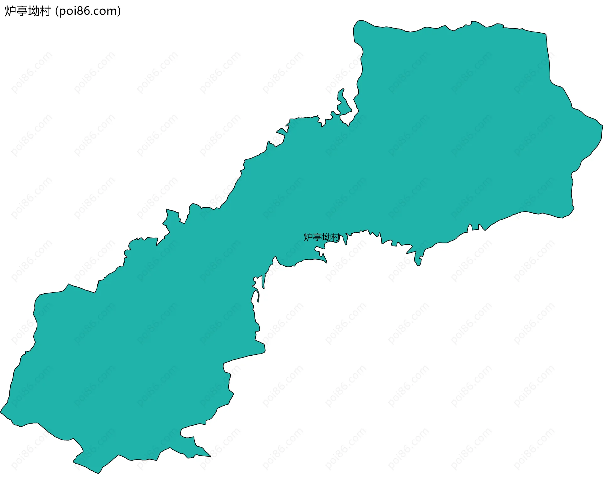 炉亭坳村边界地图