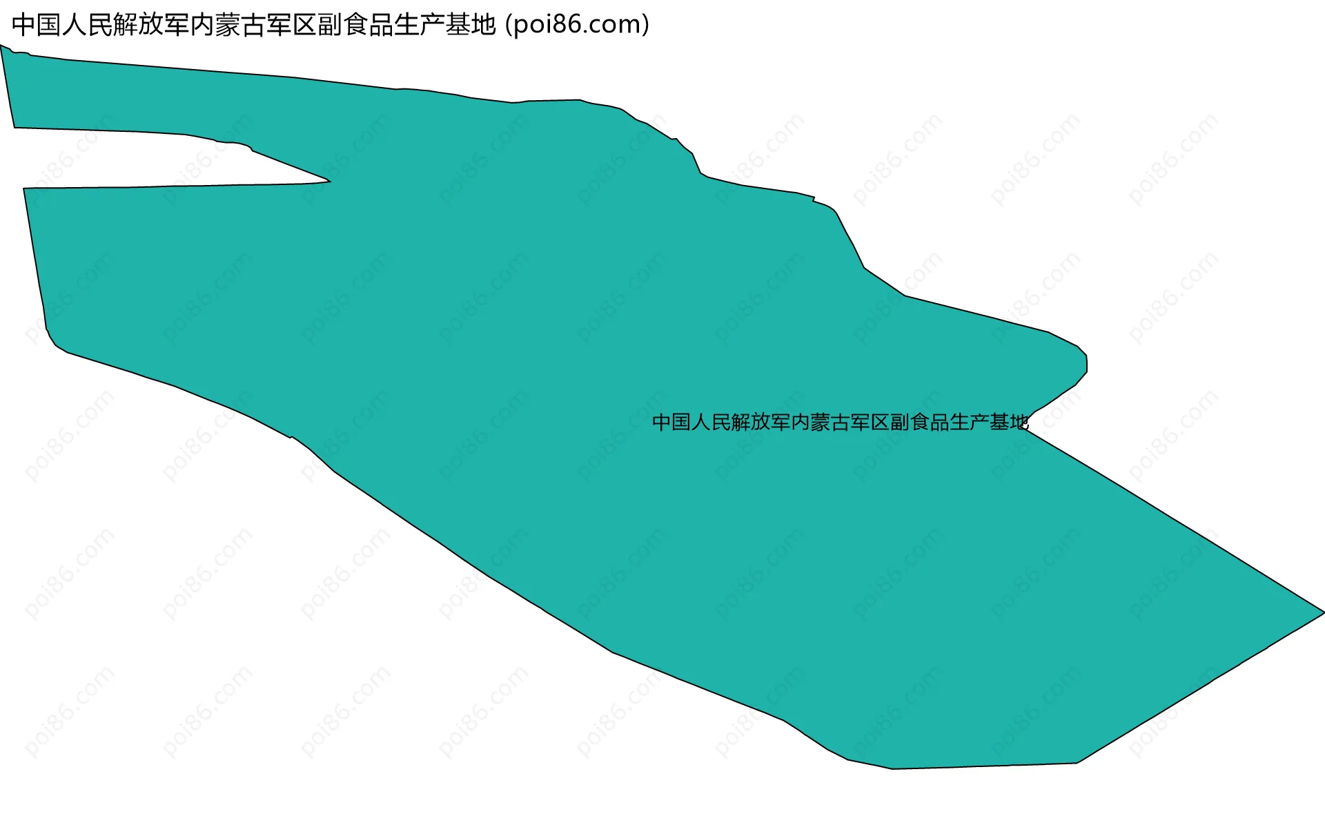 中国人民解放军内蒙古军区副食品生产基地边界地图(五级行政区划)