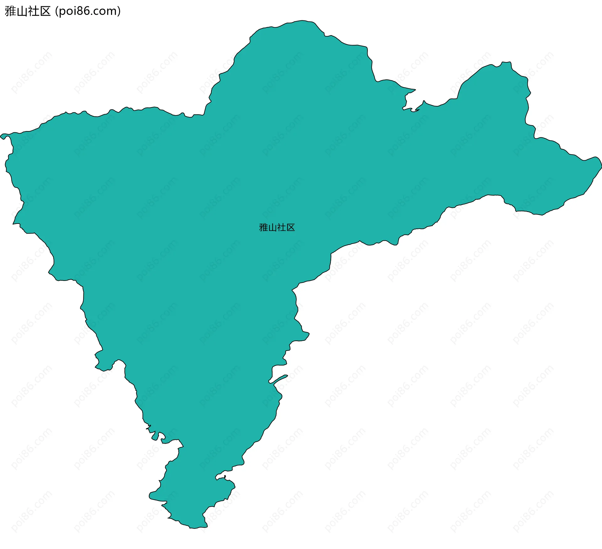雅山社区边界地图