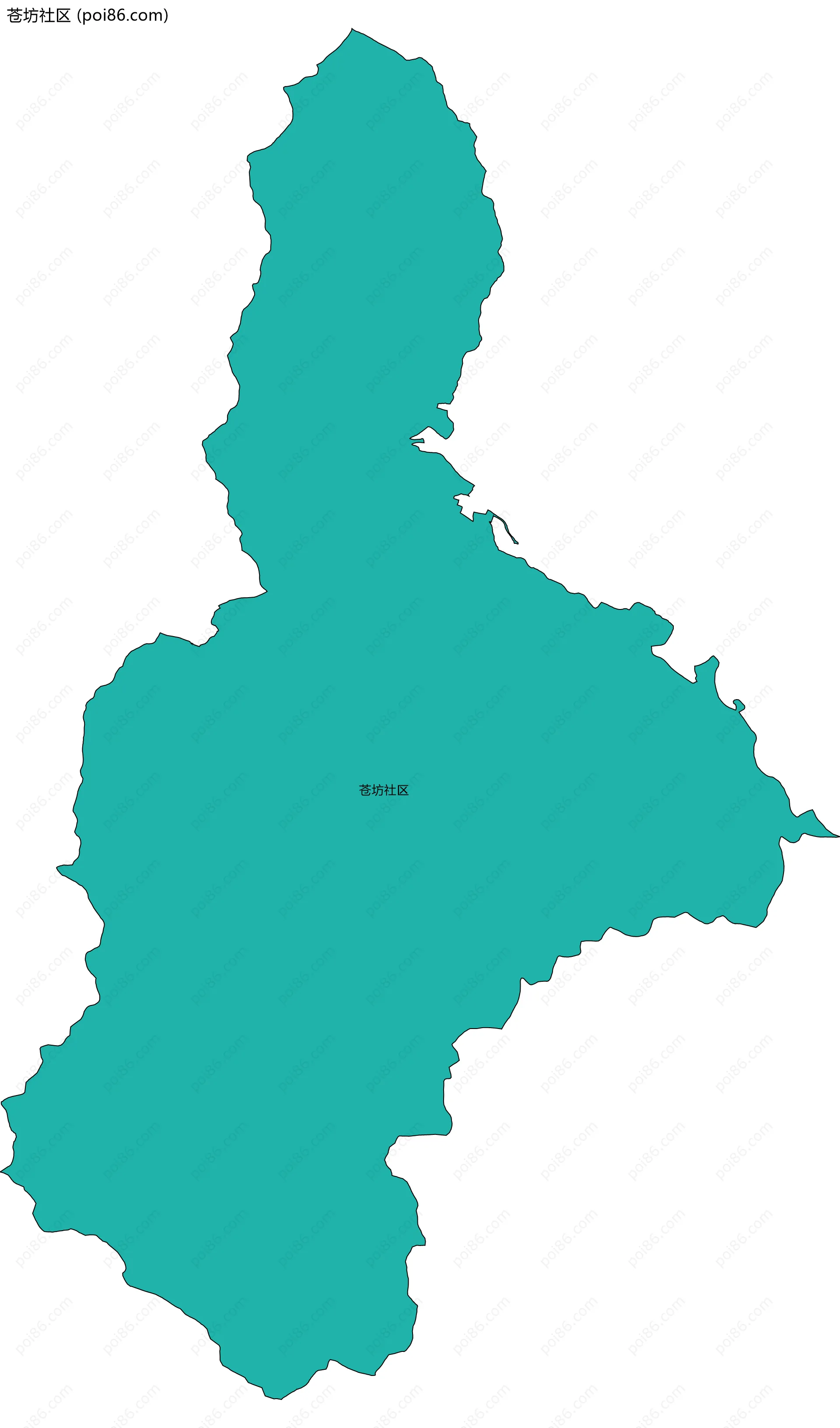 苍坊社区边界地图