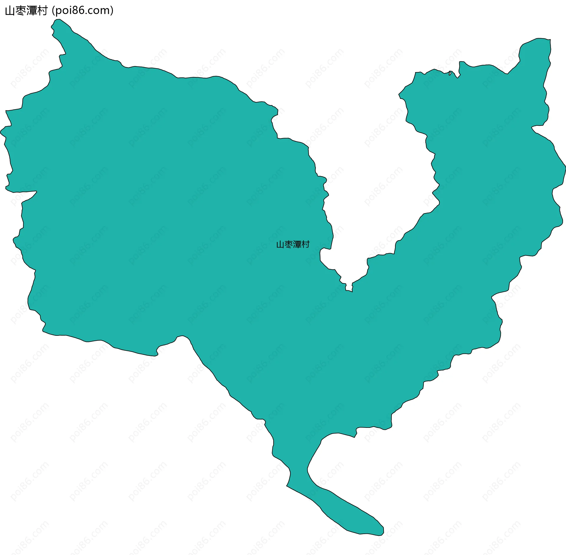 山枣潭村边界地图