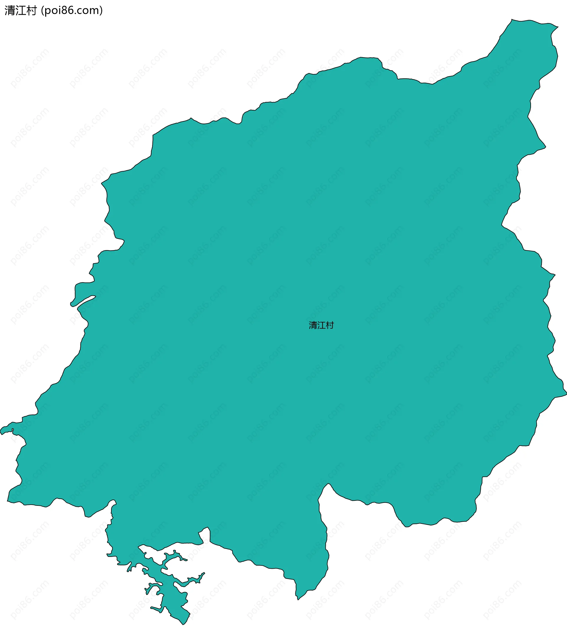 清江村边界地图