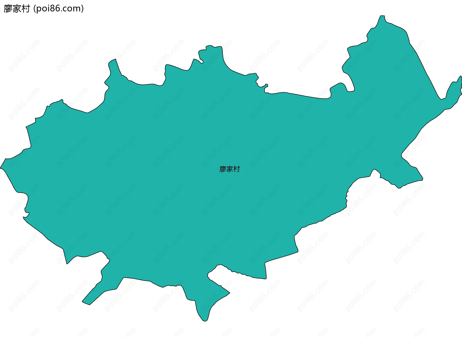 廖家村边界地图